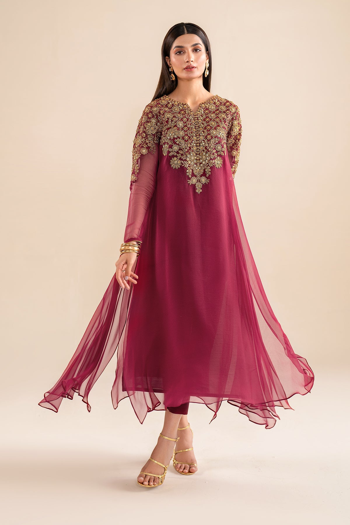 EMBROIDERED CHIFFON PR-916