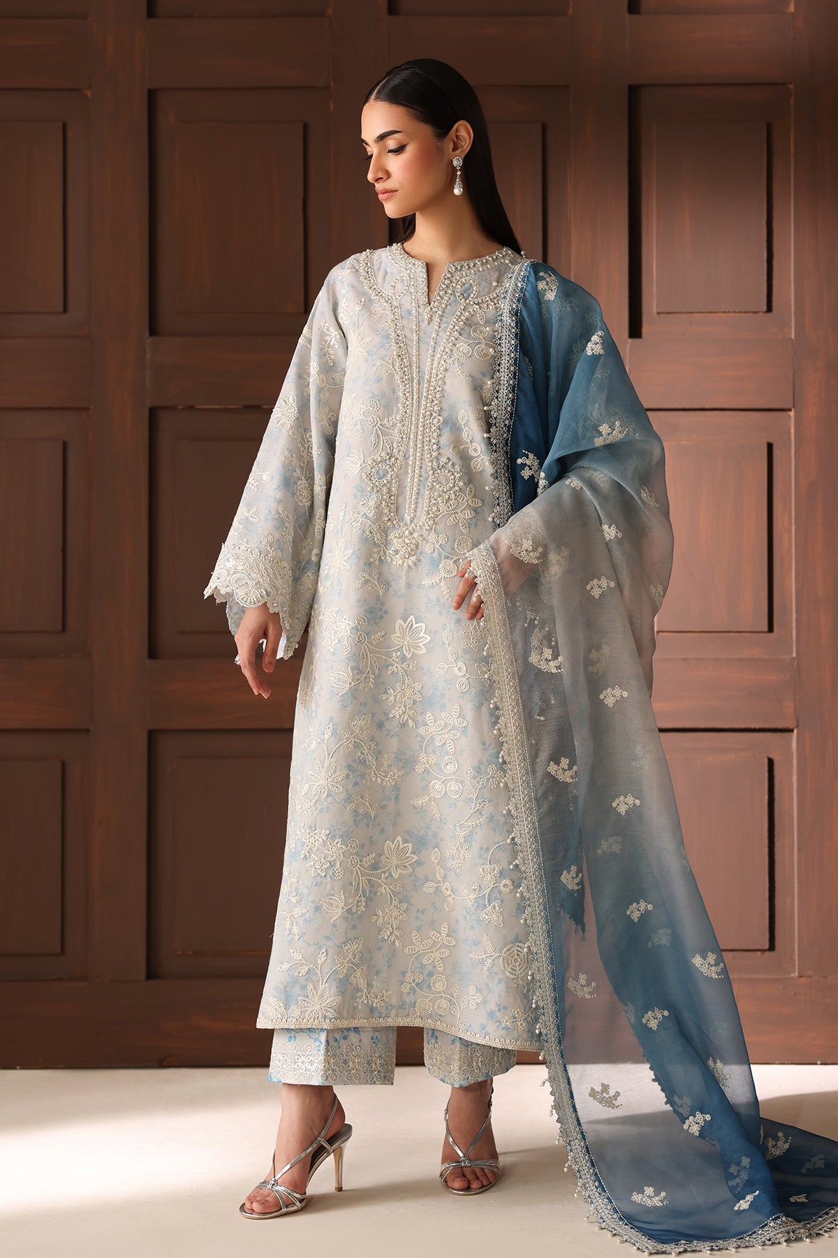 EMBROIDERED COTTON NET UF-4485