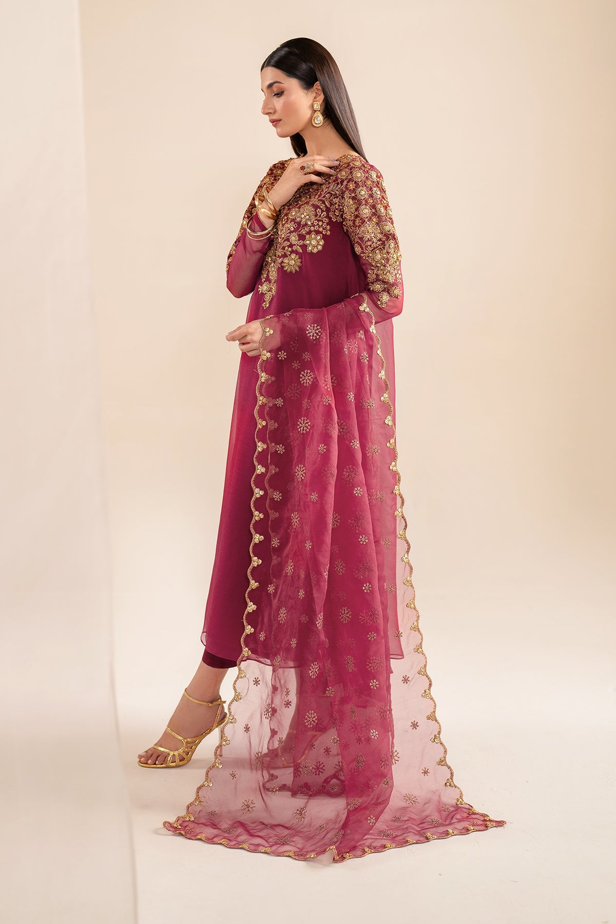 EMBROIDERED CHIFFON PR-916