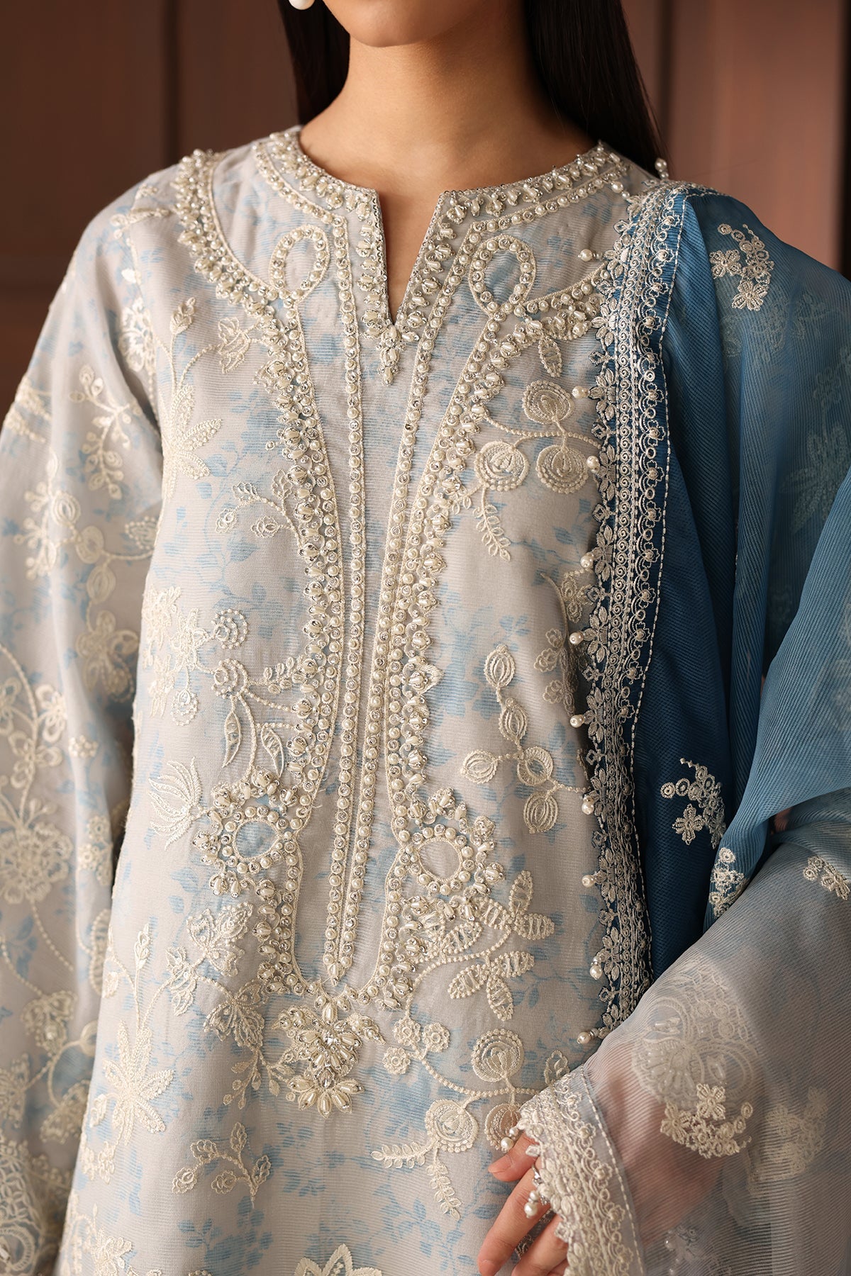 EMBROIDERED COTTON NET UF-4485