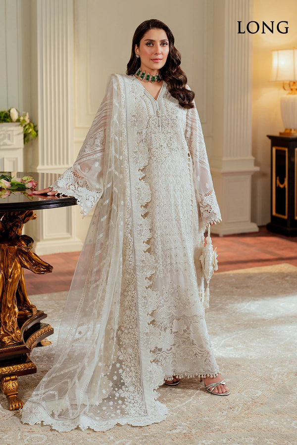 03-Piece Embroidered Chiffon Dress - Ready To Wear
