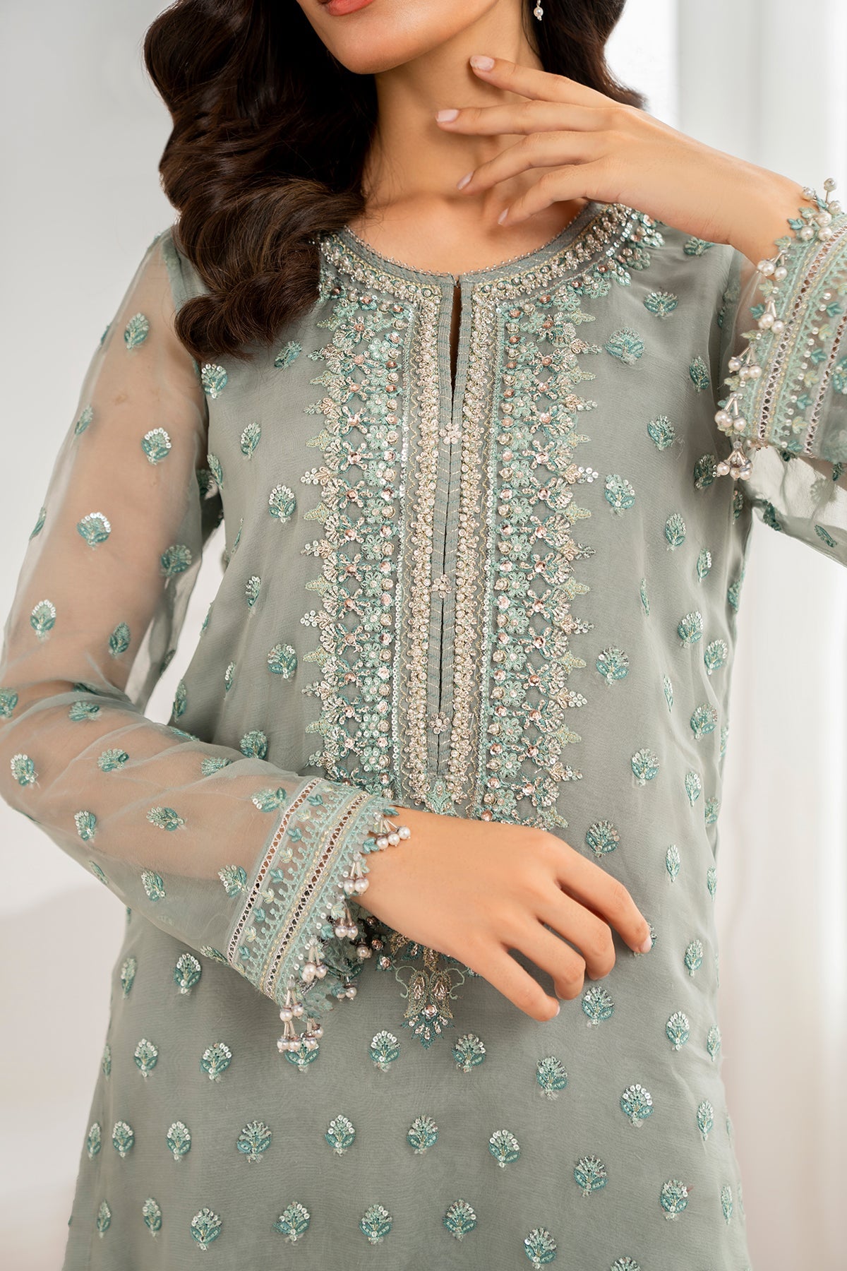 EMBROIDERED CHIFFON SF-692