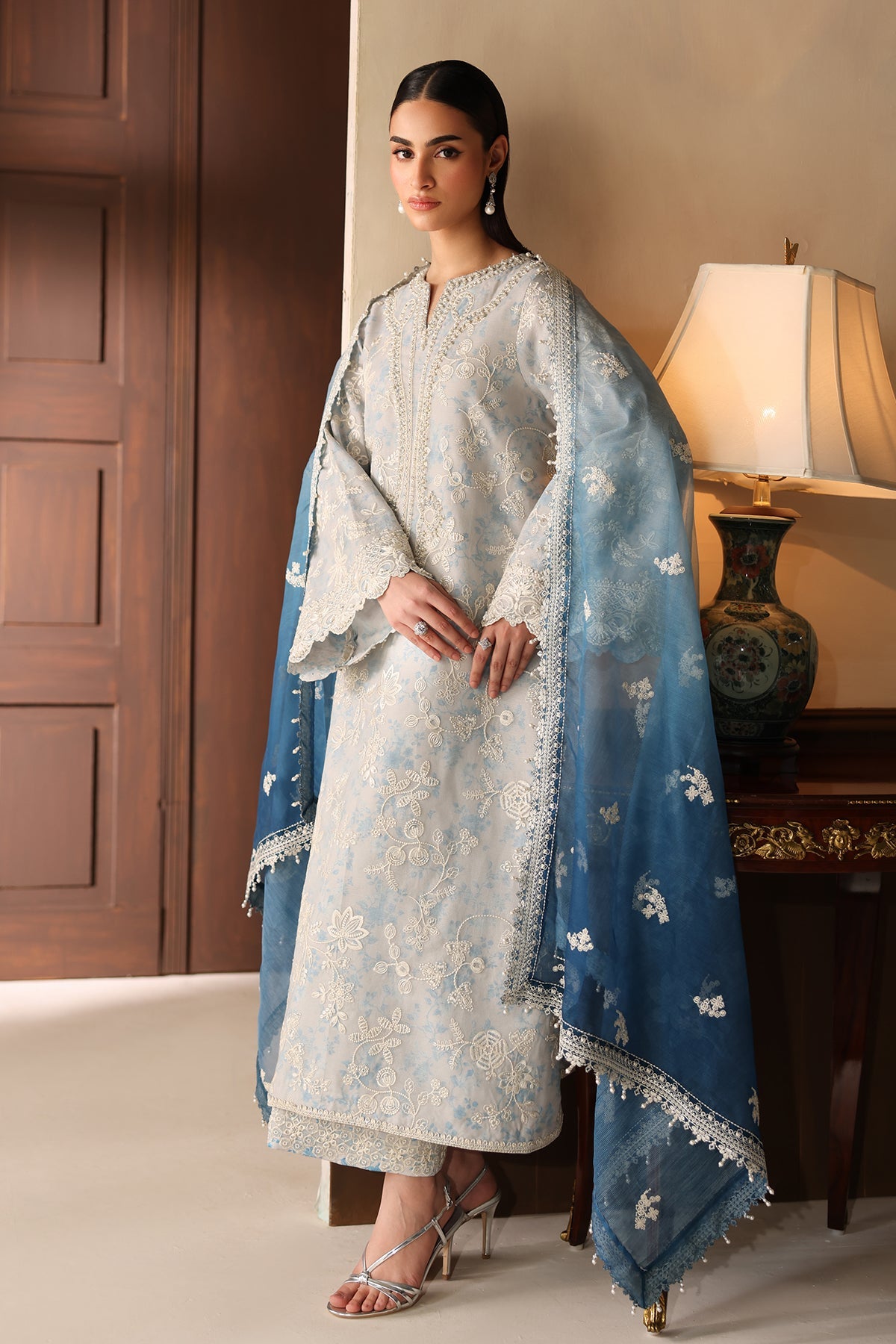 EMBROIDERED COTTON NET SF-4485