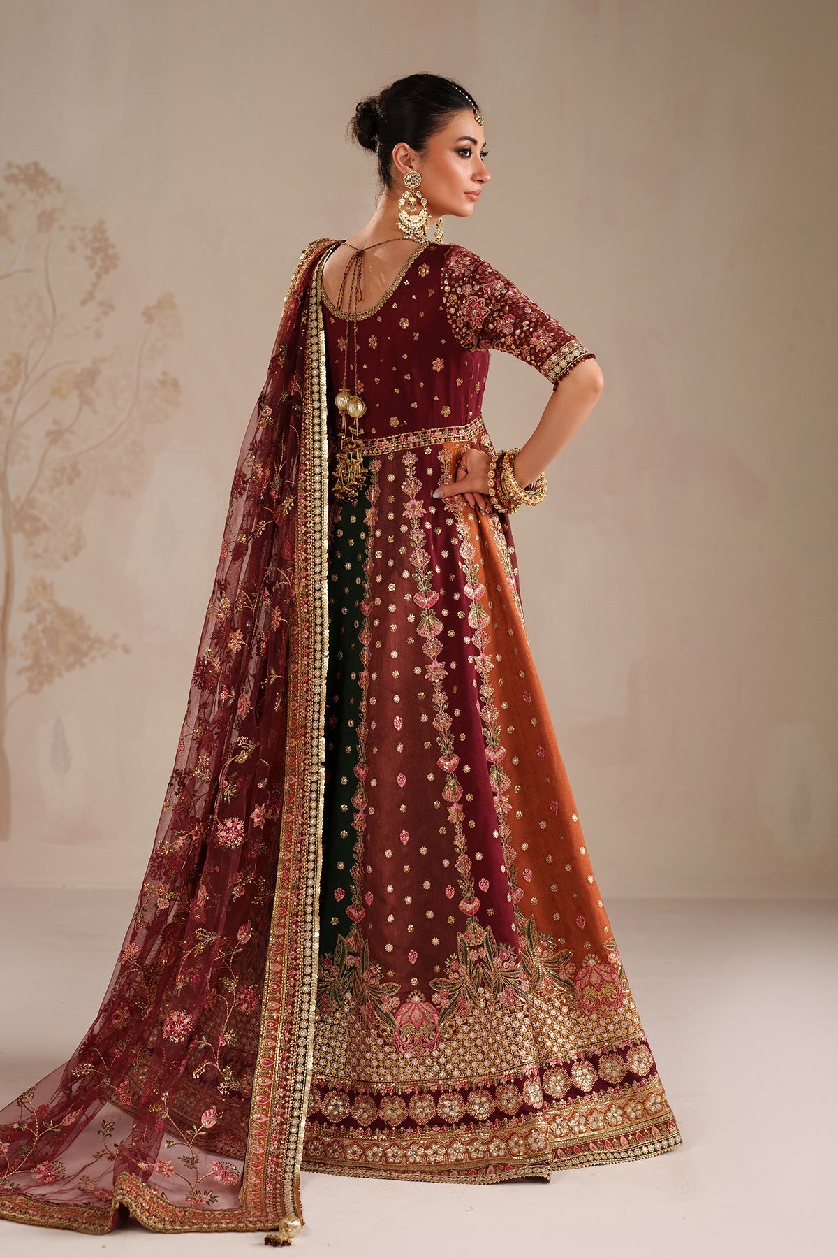 EMBROIDERED RAW SILK UF-4366