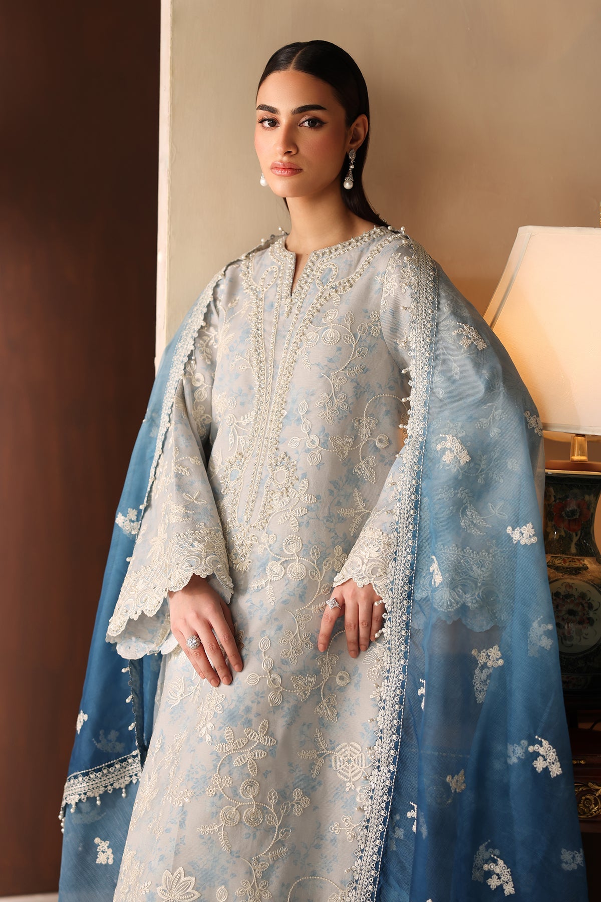 EMBROIDERED COTTON NET UF-4485