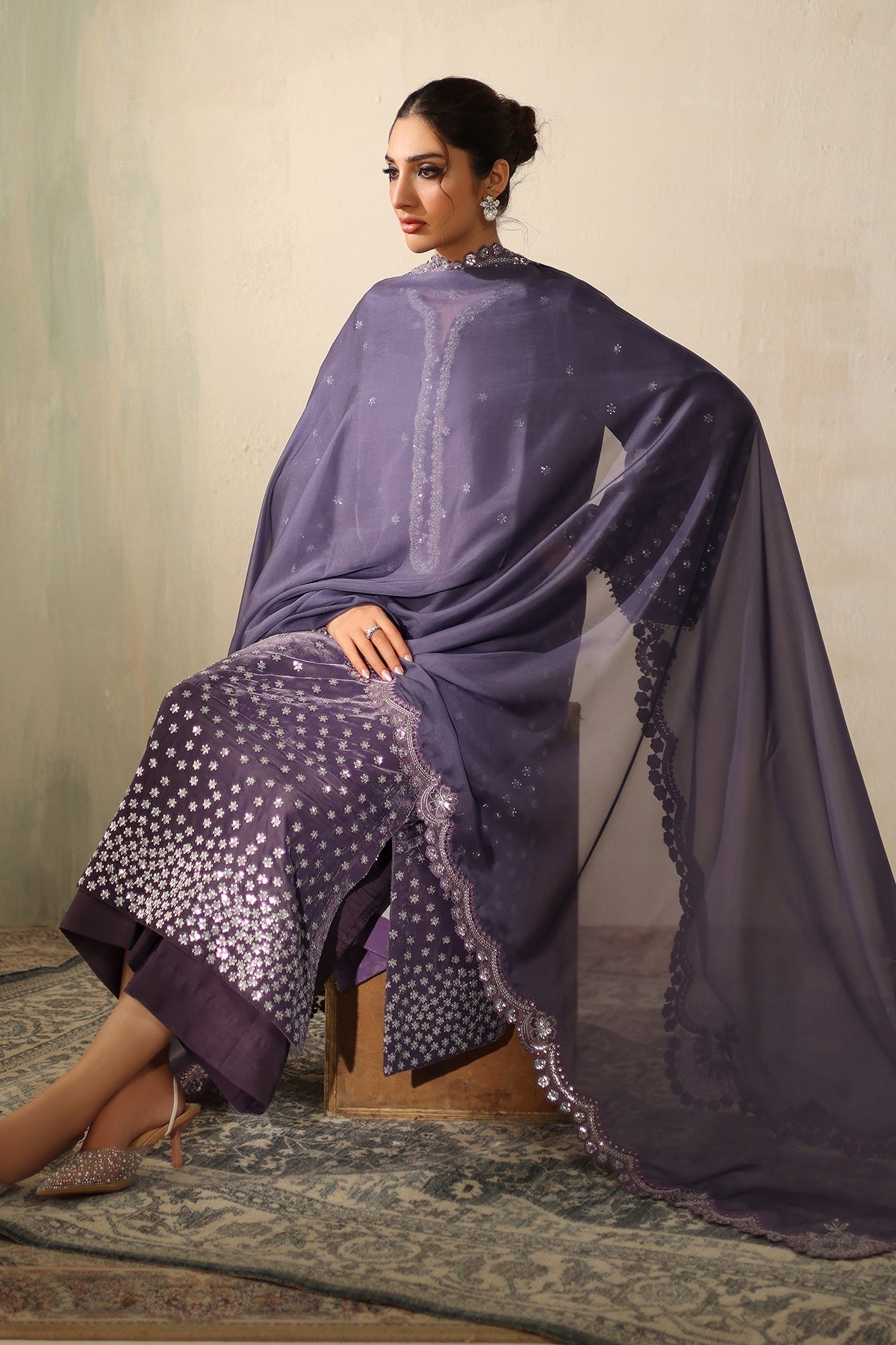 EMBROIDERED VELVET PR-1226