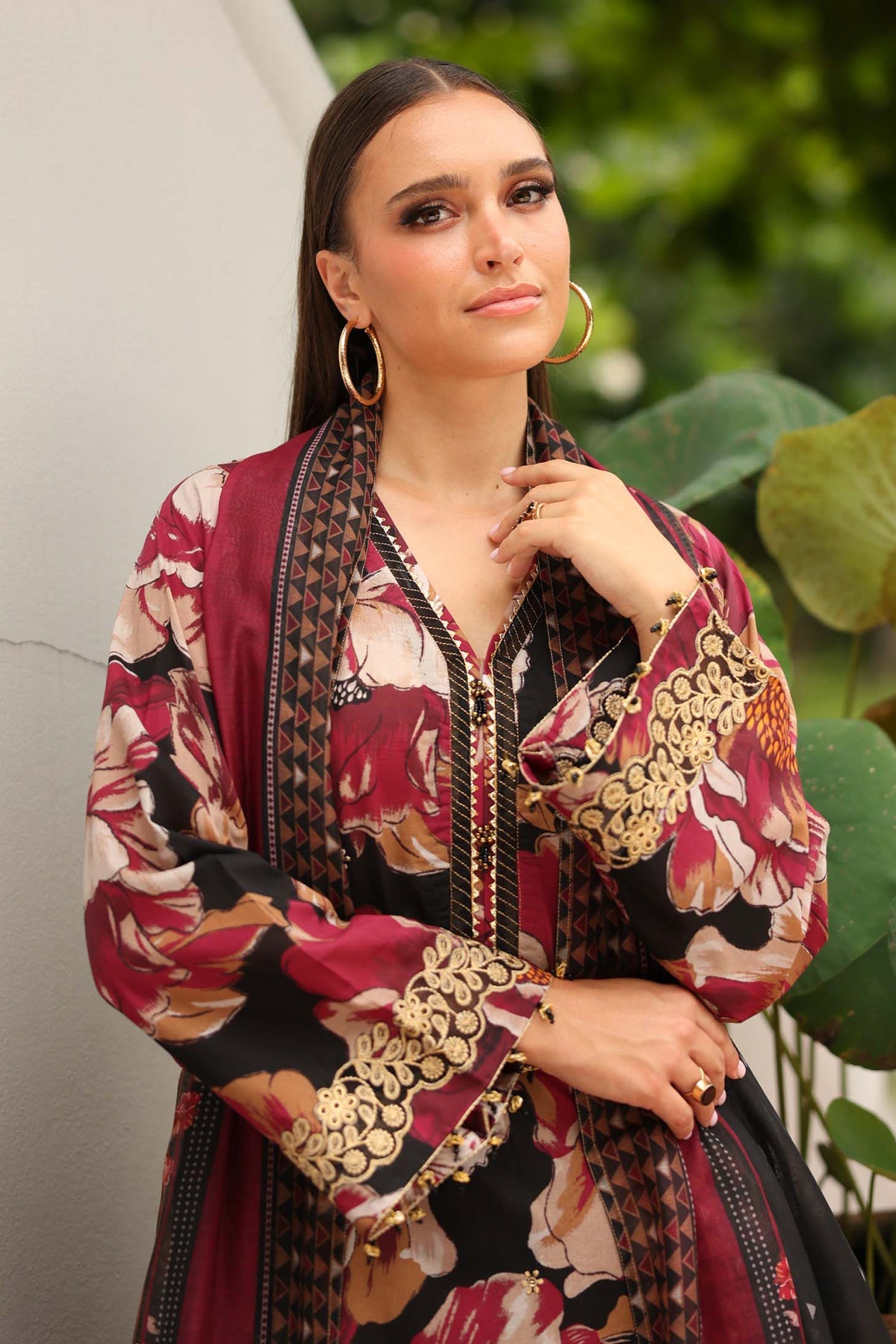 EMBROIDERED PRINTED LAWN SF-4255