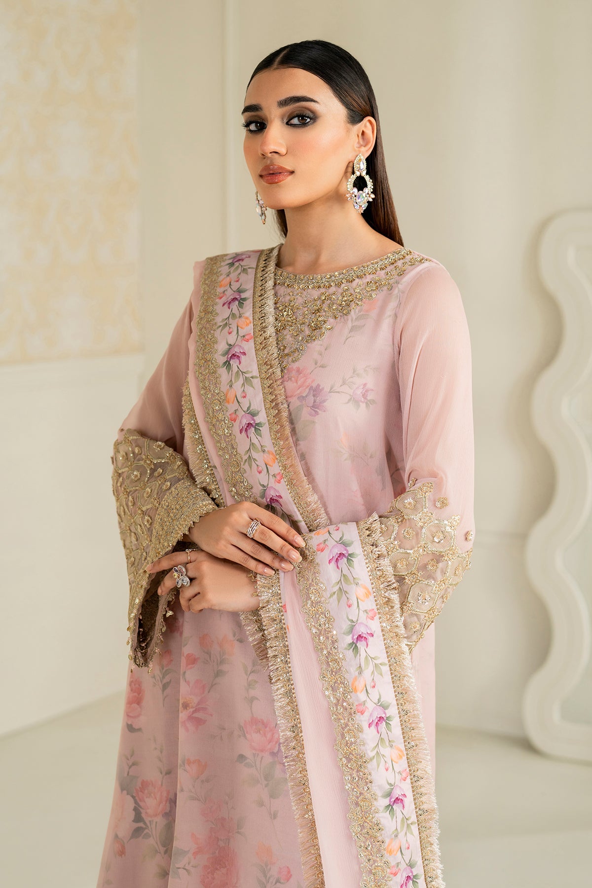 EMBROIDERED CHIFFON PR-1142