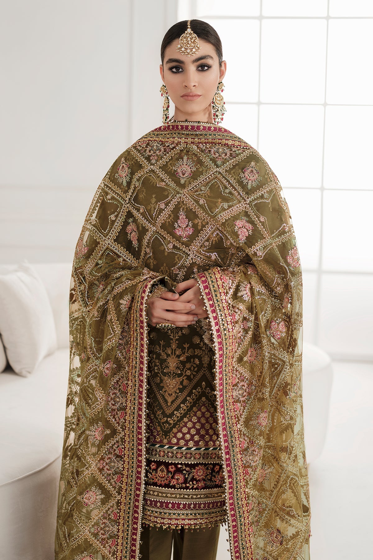 EMBROIDERED CHIFFON CH10-06 STITCHED