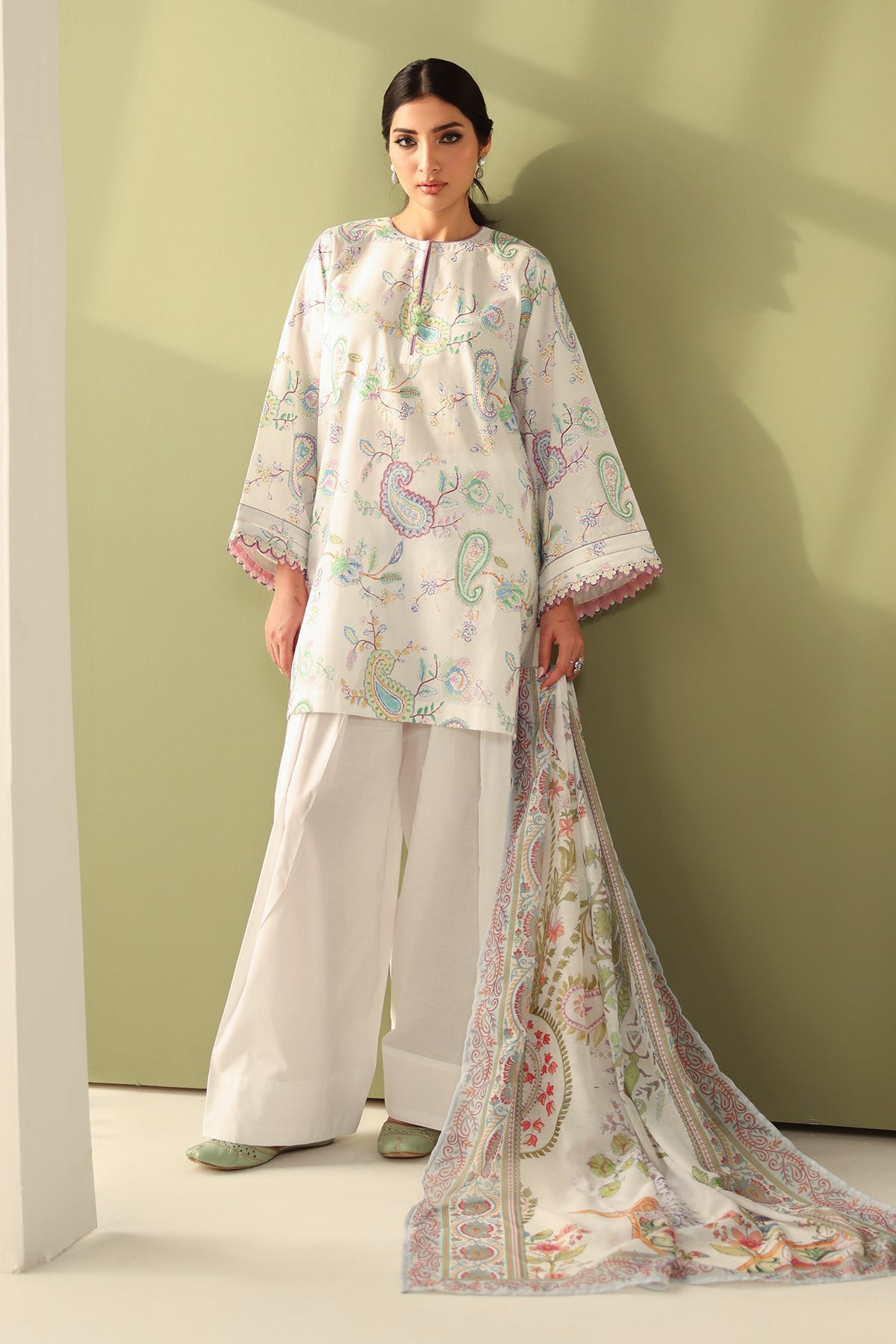 EMBROIDERED PRINTED LAWN SF-4179