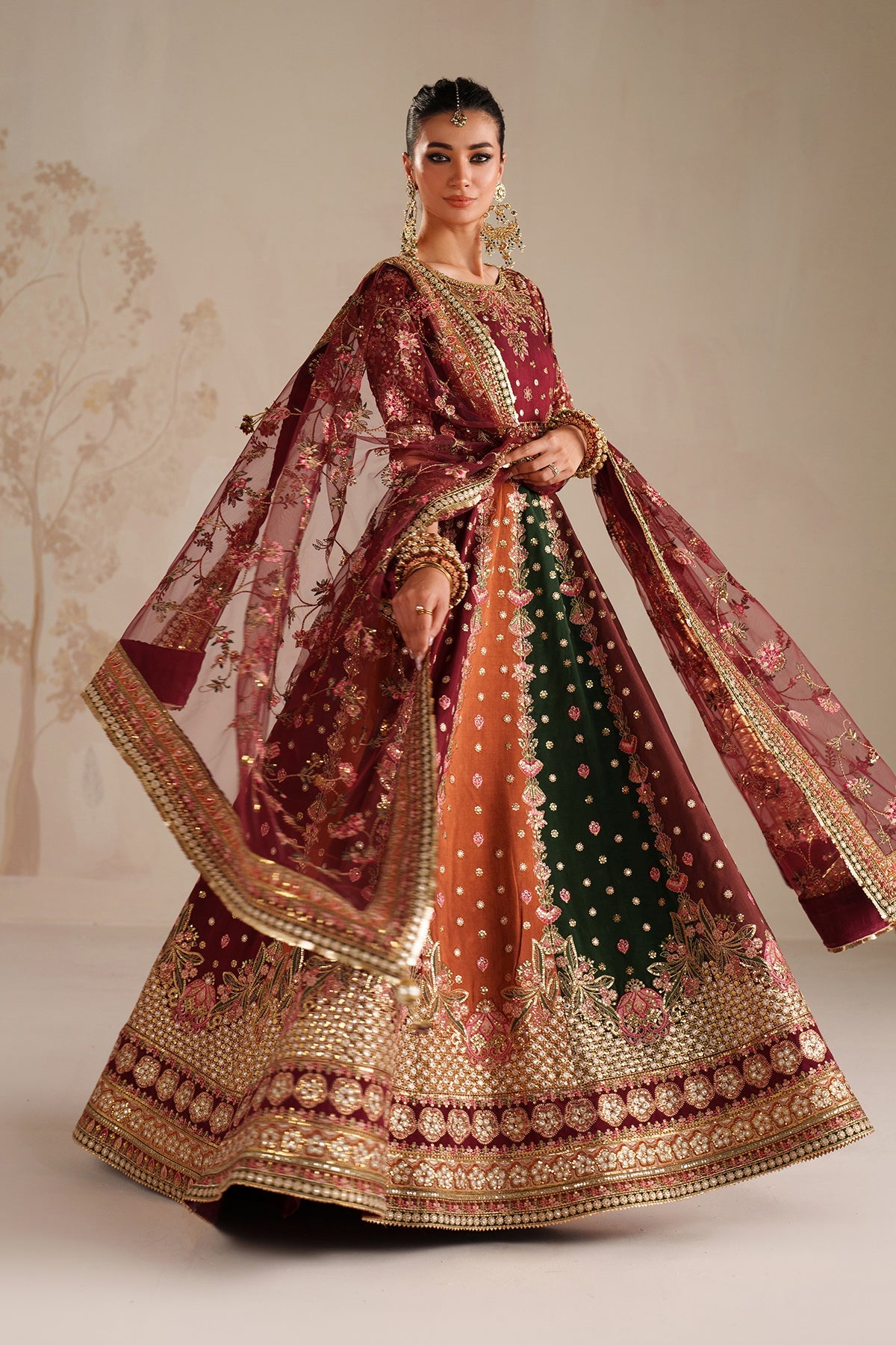 EMBROIDERED RAW SILK SF-4366