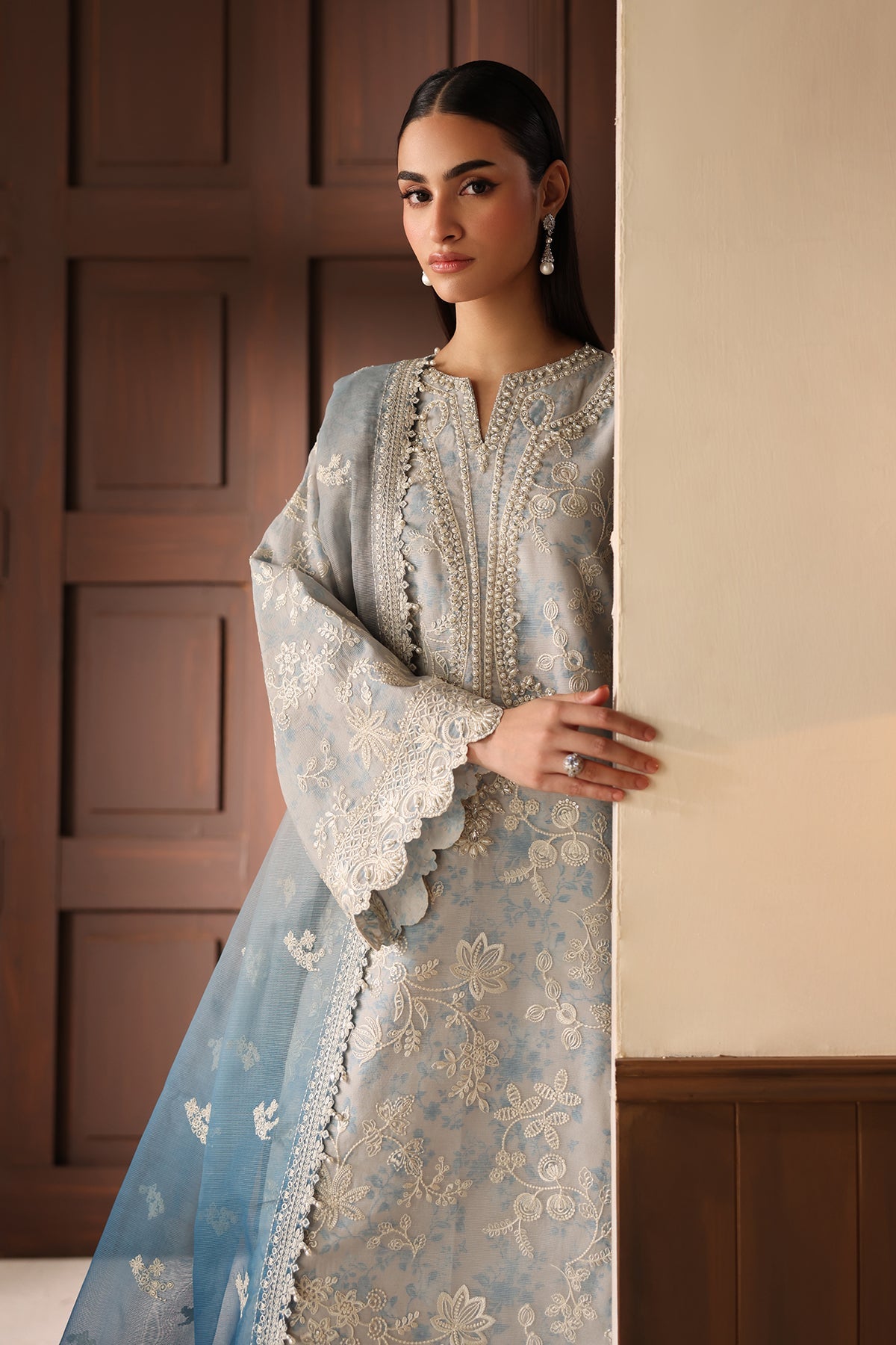 EMBROIDERED COTTON NET UF-4485