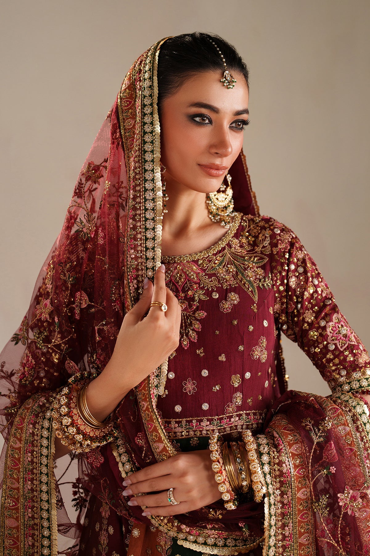 EMBROIDERED RAW SILK SF-4366