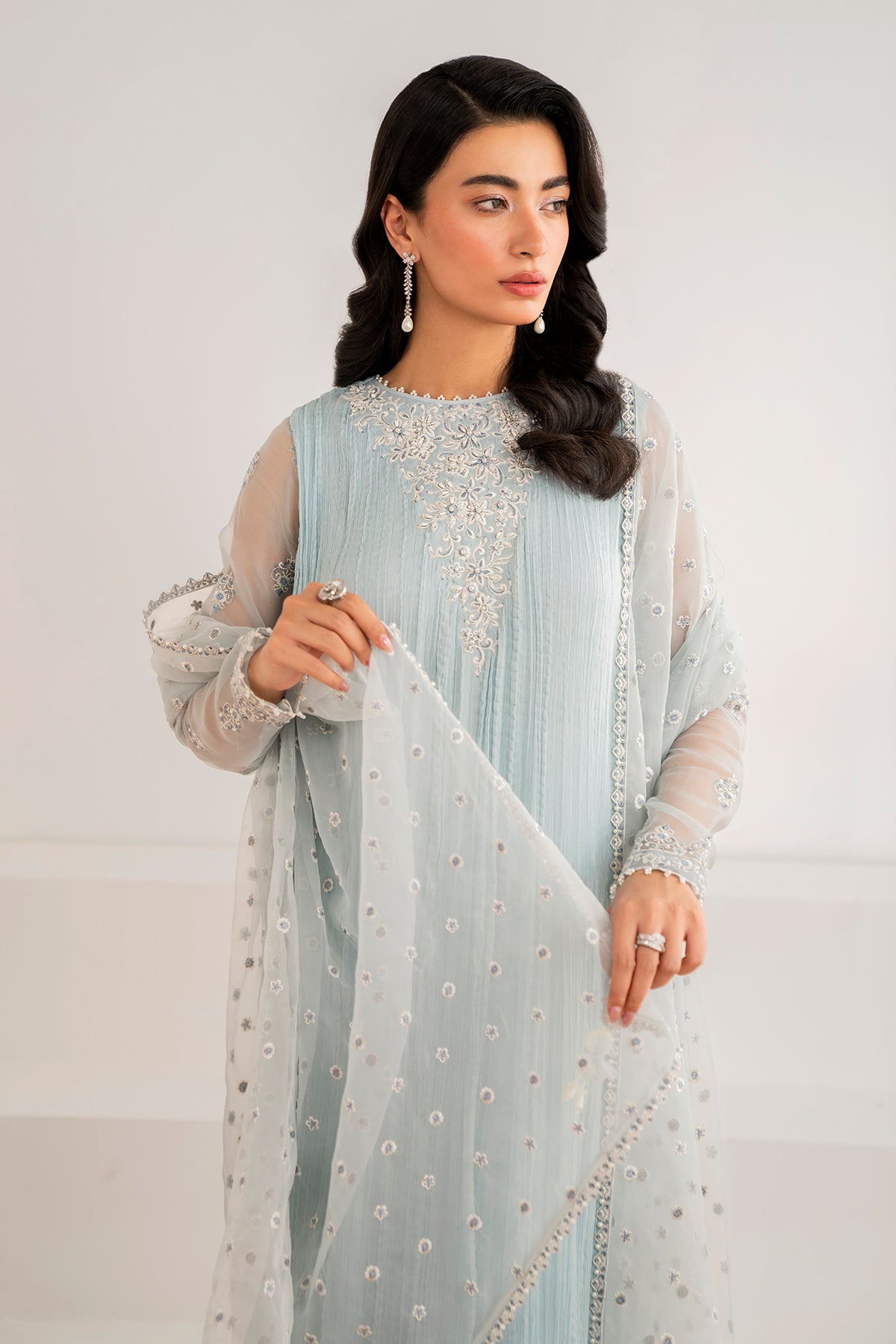 EMBROIDERED CHIFFON PR-993