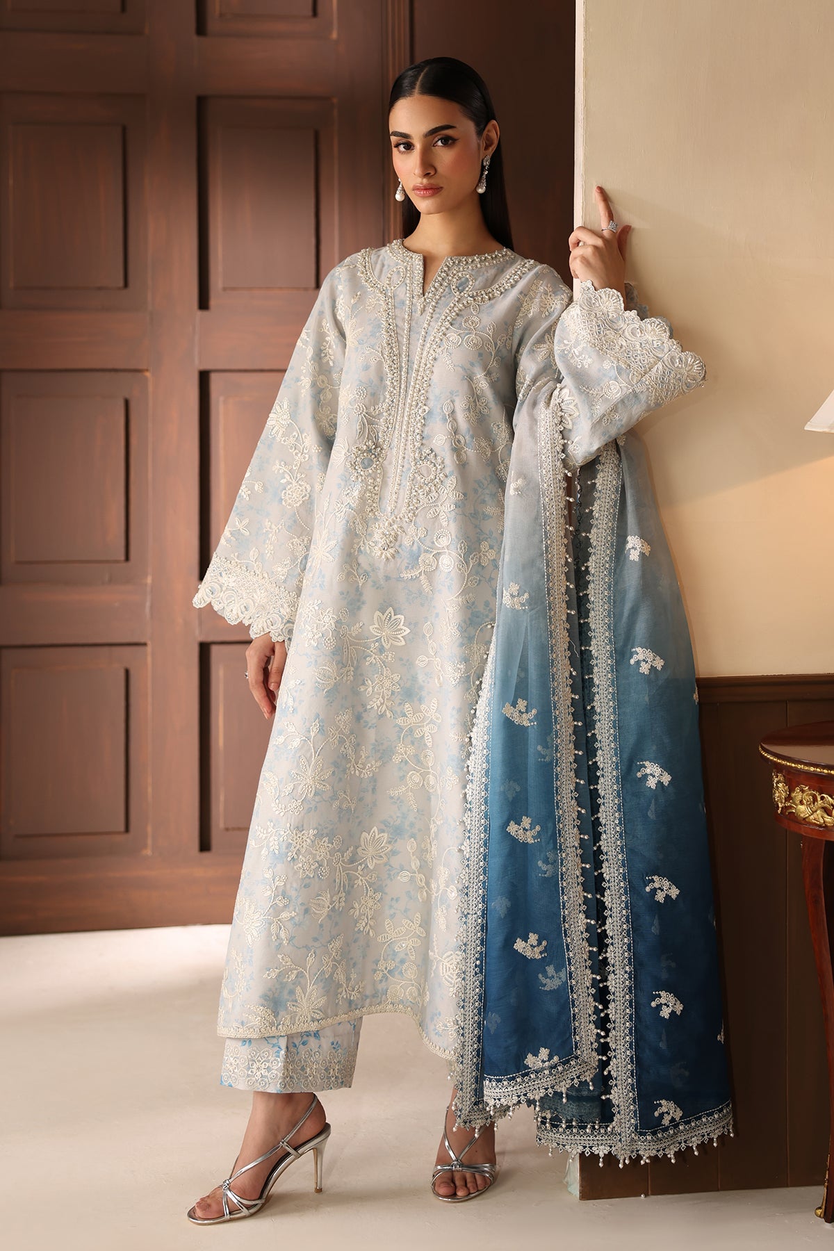 EMBROIDERED COTTON NET UF-4485