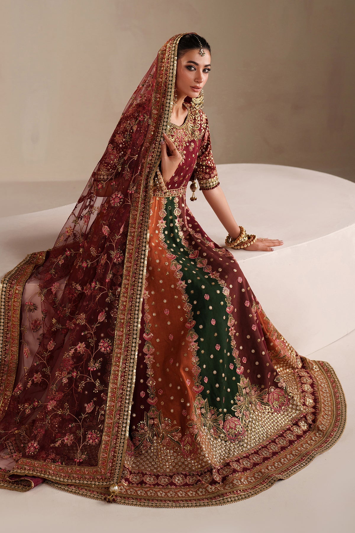 EMBROIDERED RAW SILK SF-4366