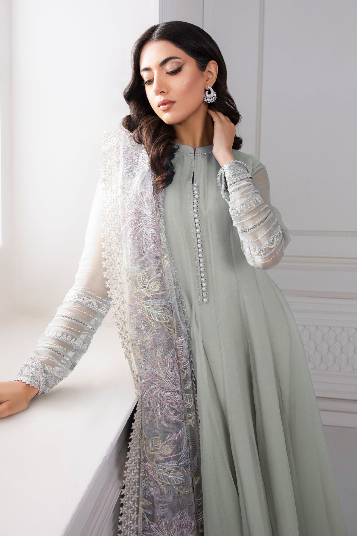 EMBROIDERED CHIFFON PR-746