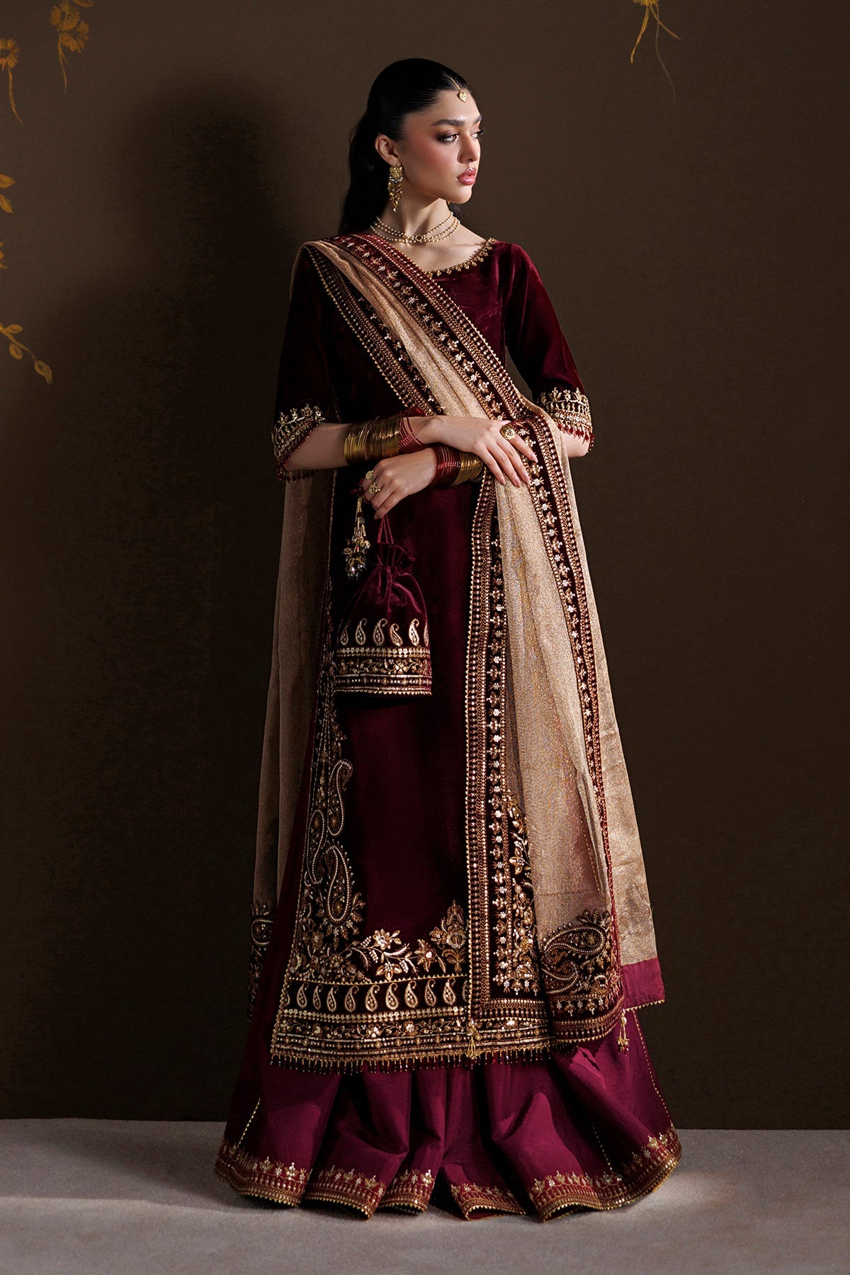 EMBROIDERED VELVET UF-4548