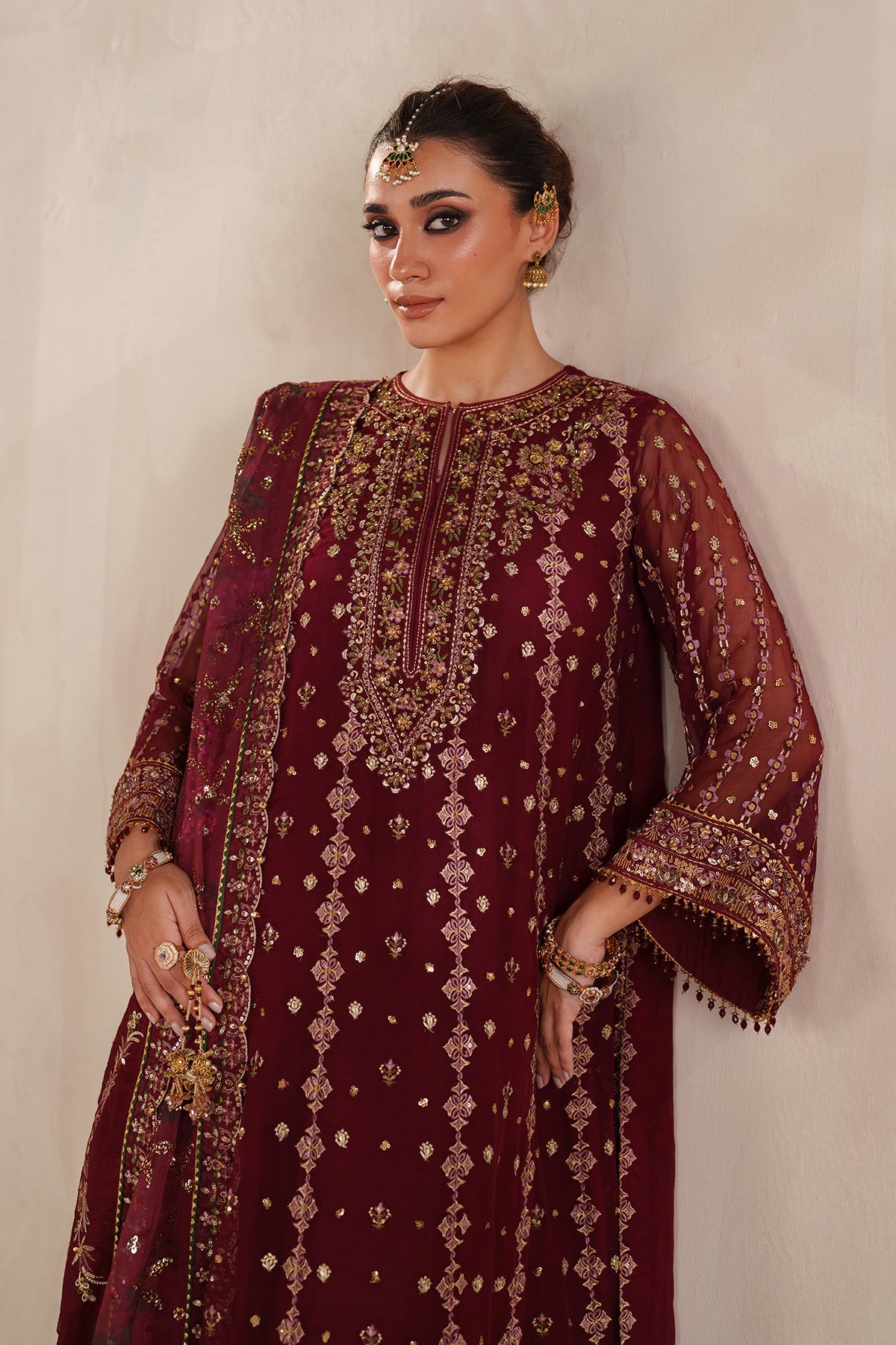 EMBROIDERED CHIFFON SF-4367