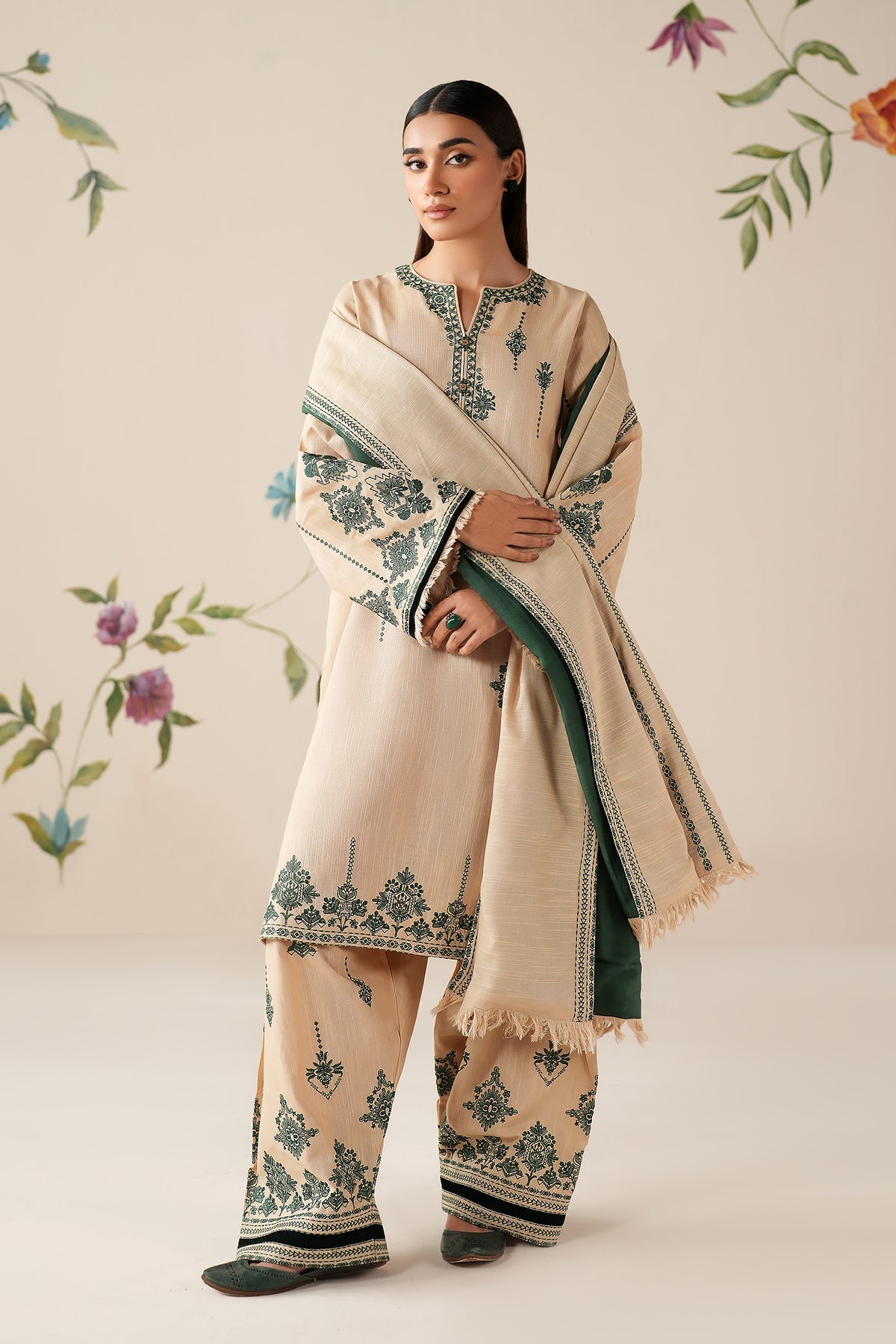 EMBROIDERED KHADDAR SF-4305