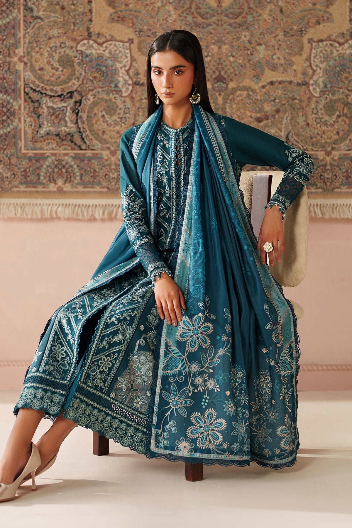 EMBROIDERED KHADDAR UF-4348