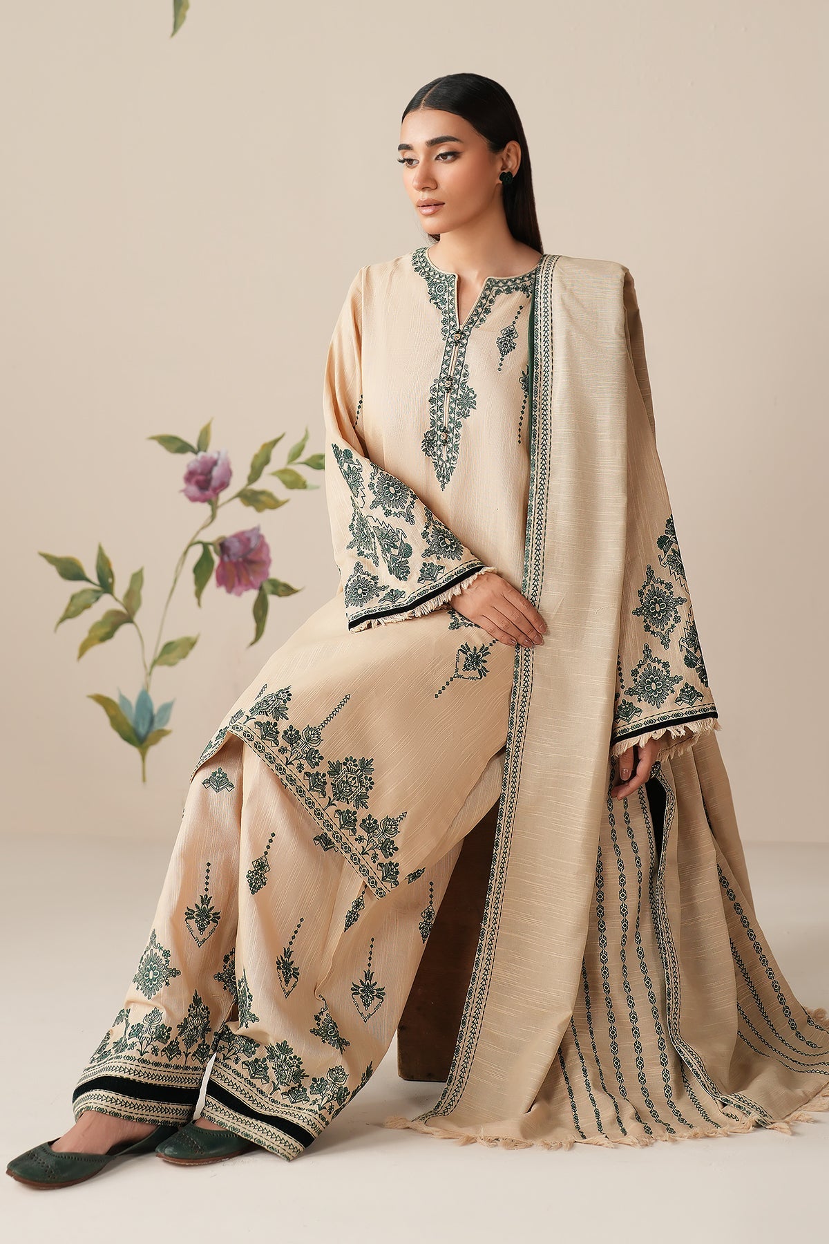 EMBROIDERED KHADDAR SF-4305