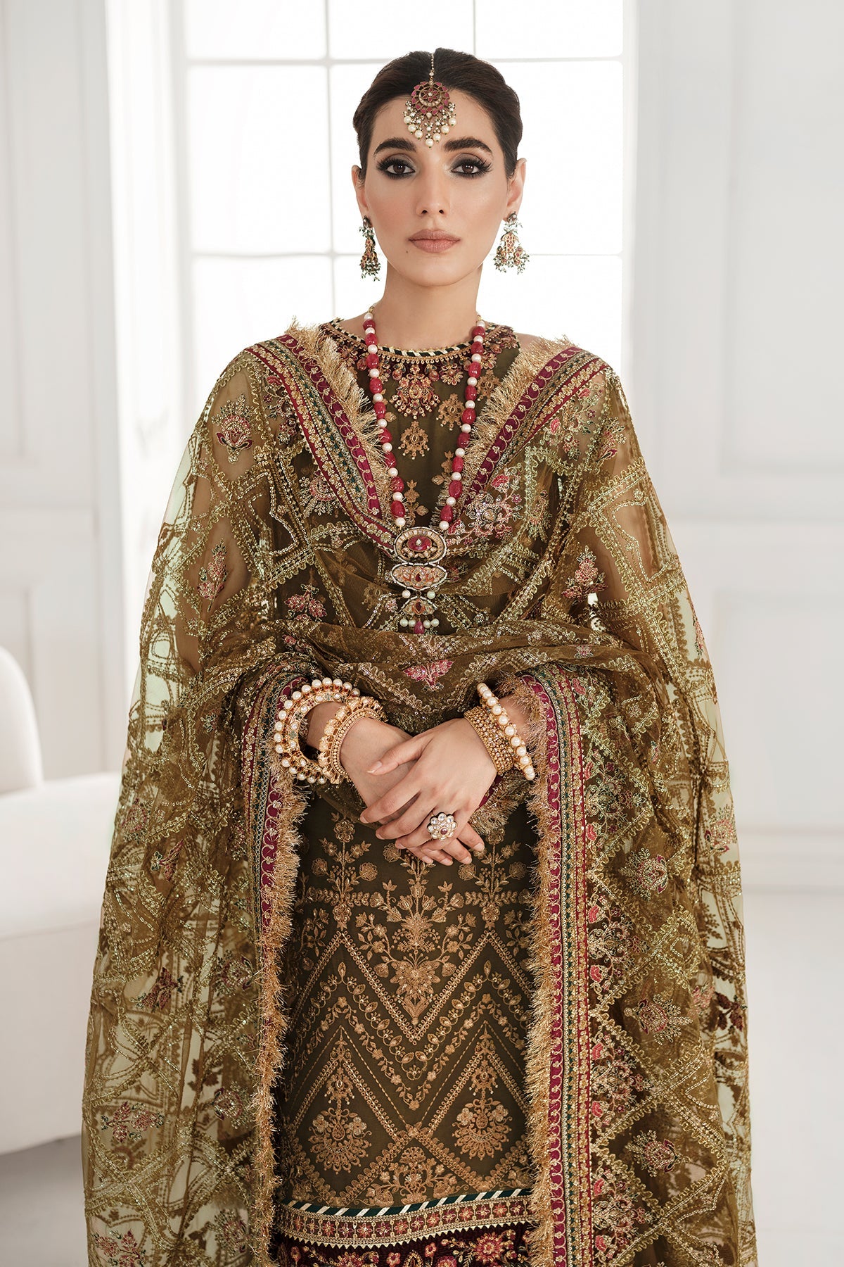 EMBROIDERED CHIFFON CH10-06 STITCHED