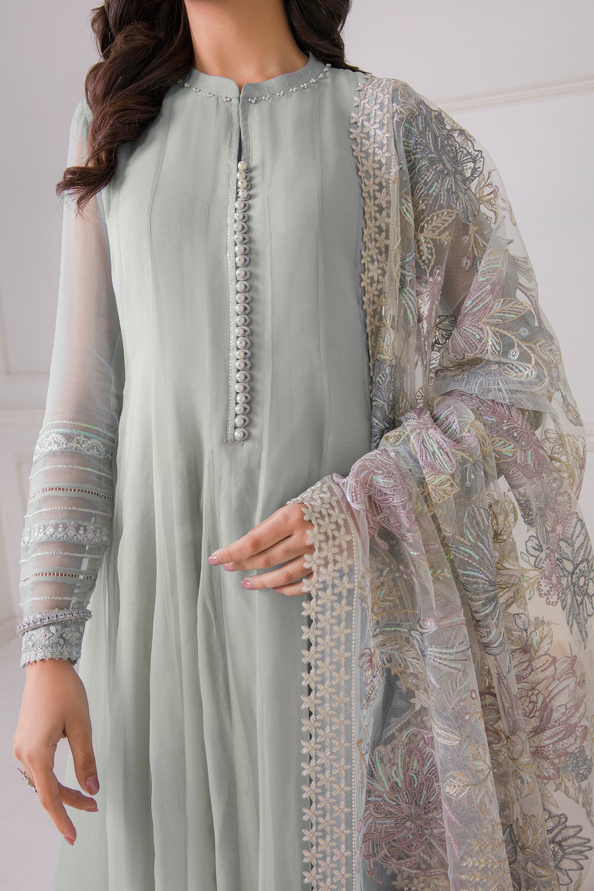 EMBROIDERED CHIFFON PR-746