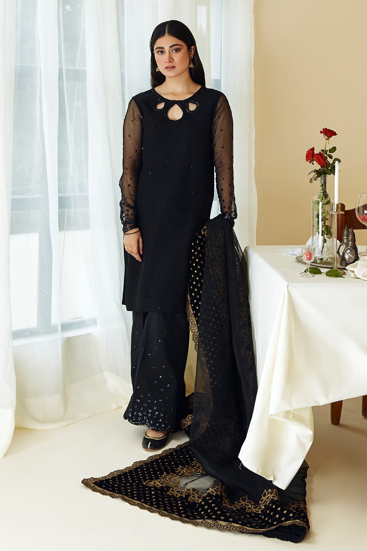 EMBROIDERED CHIFFON UF-260