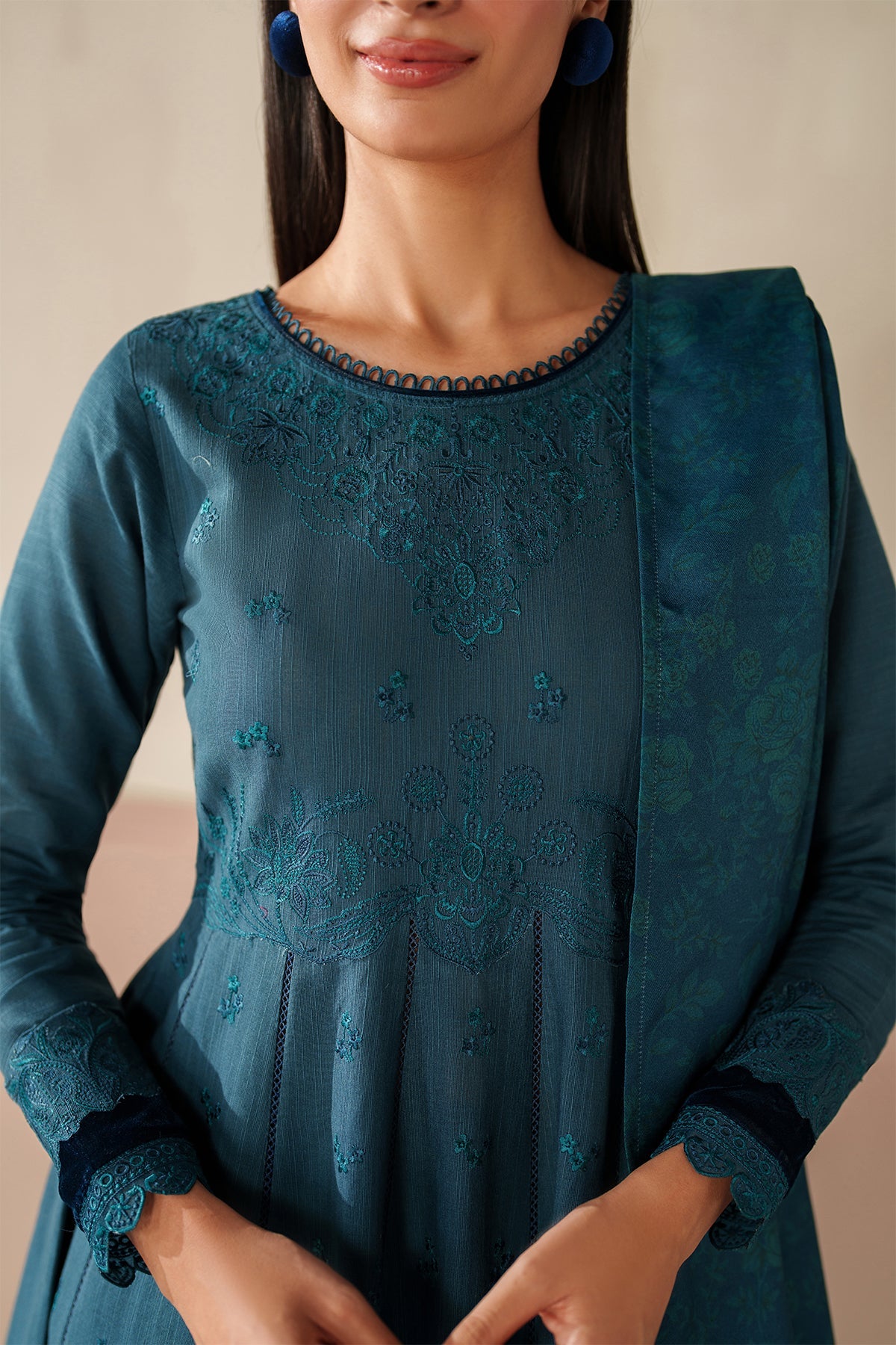 EMBROIDERED KHADDAR PR-1234