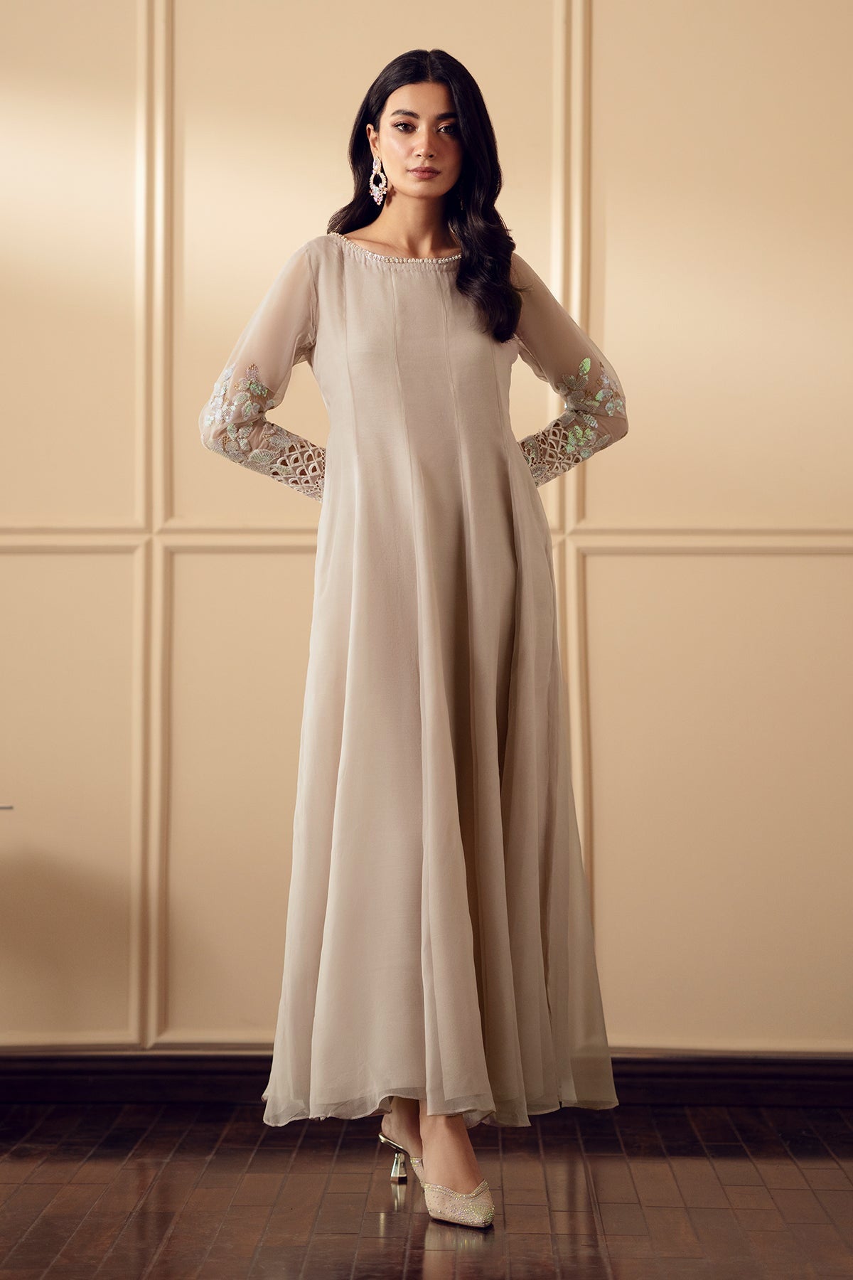 EMBROIDERED CHIFFON PR-893