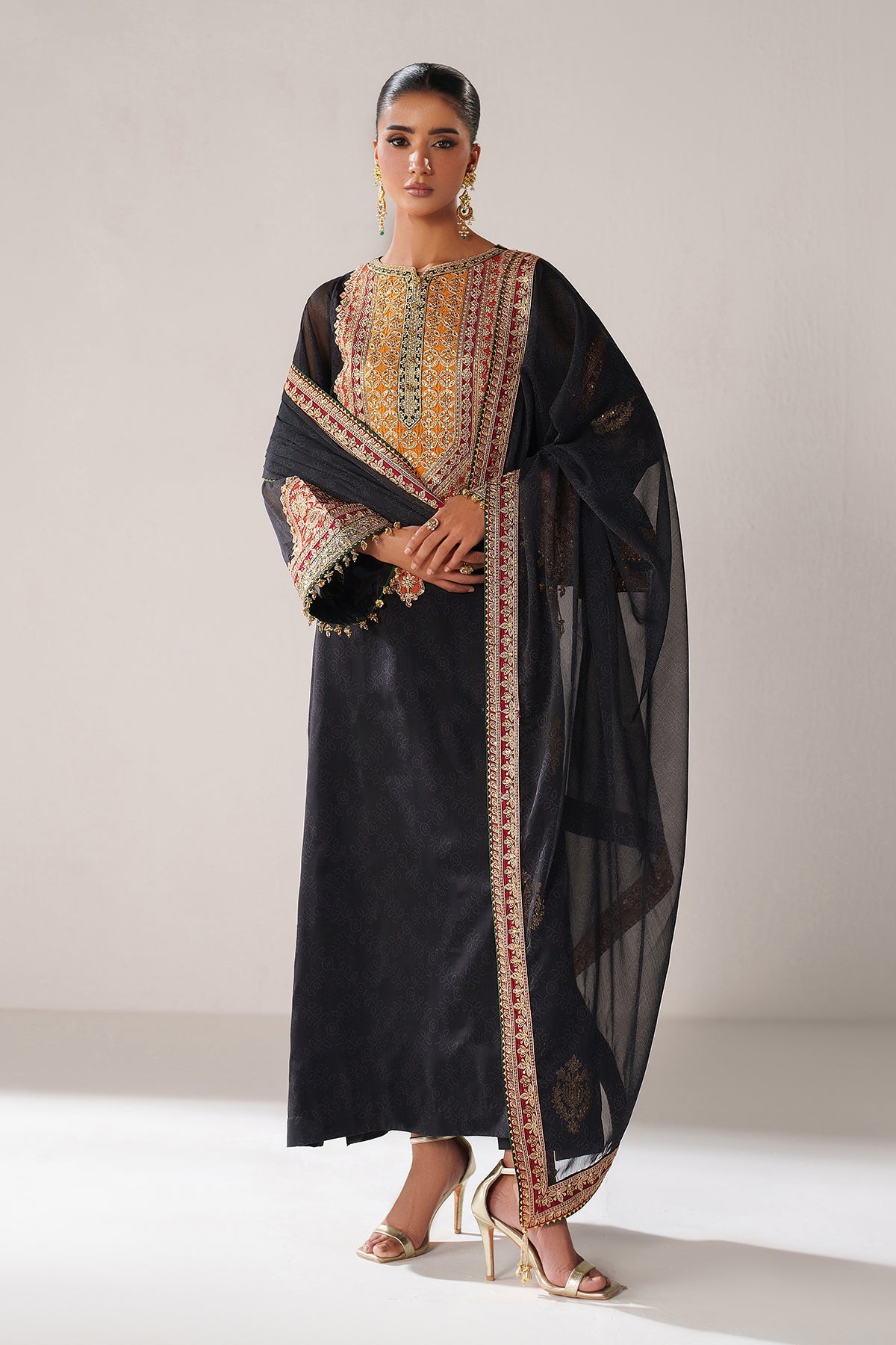 EMBROIDERED CHIFFON PR-1246