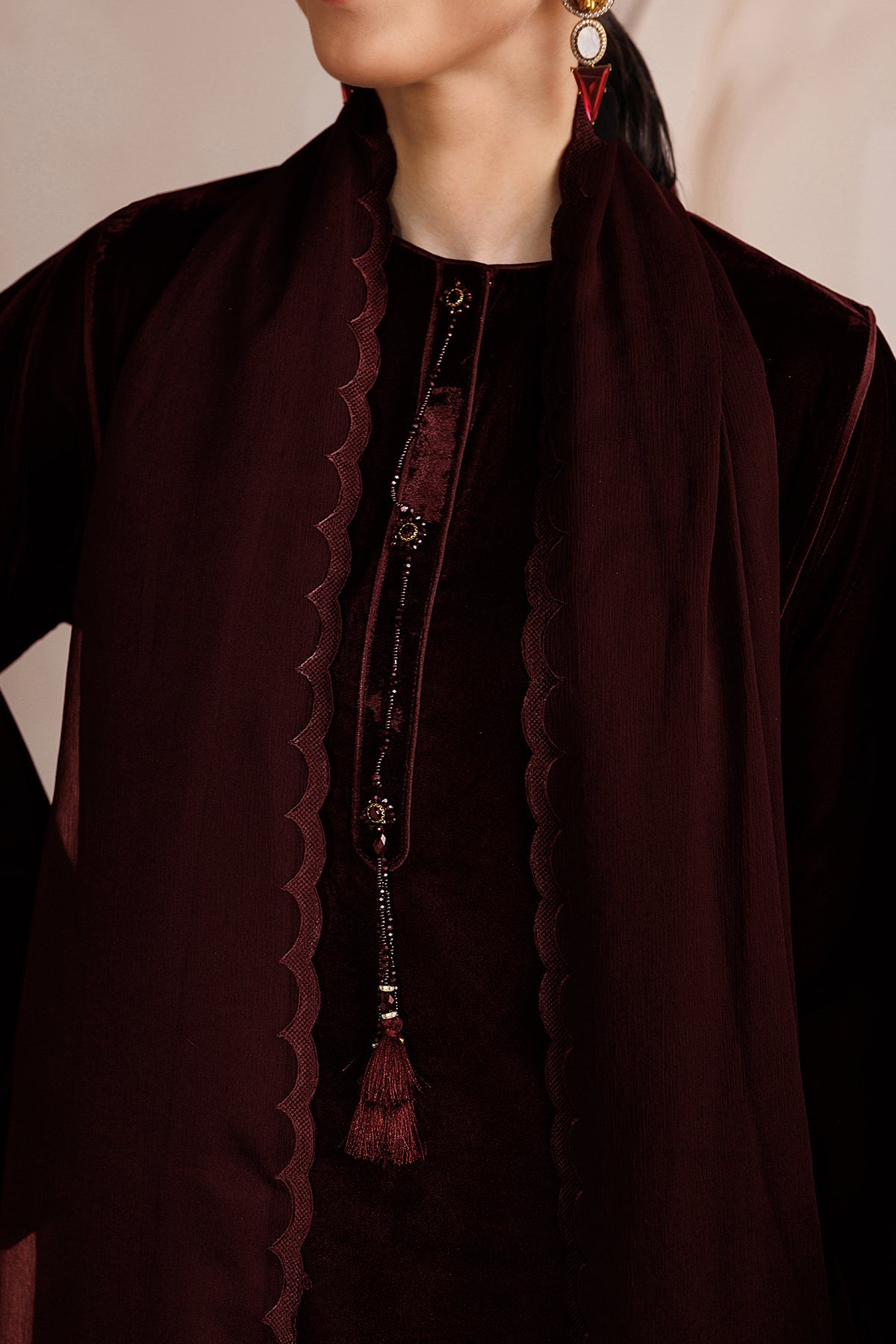 EMBROIDERED CHIFFON DUPATTA-117