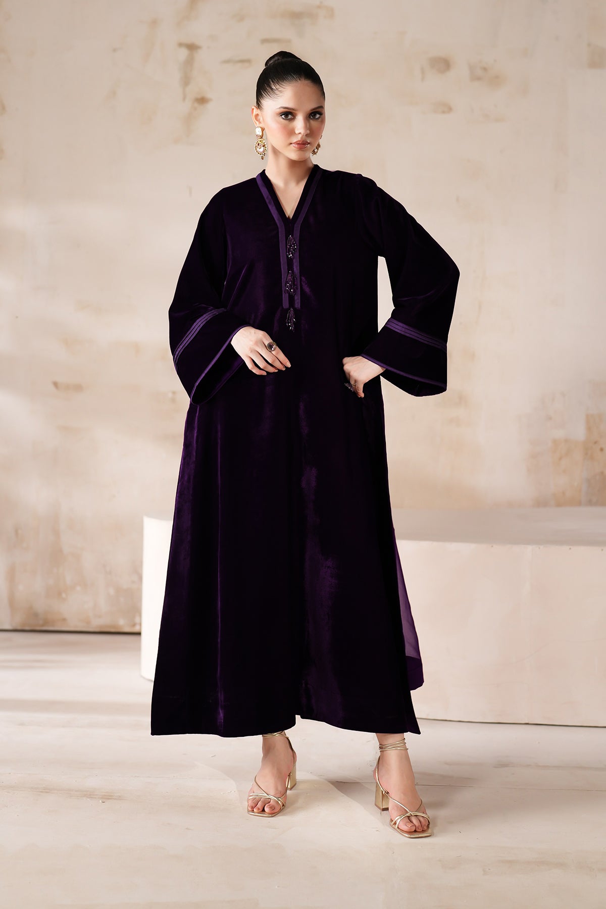 SOLID VELVET SUIT EN-1228