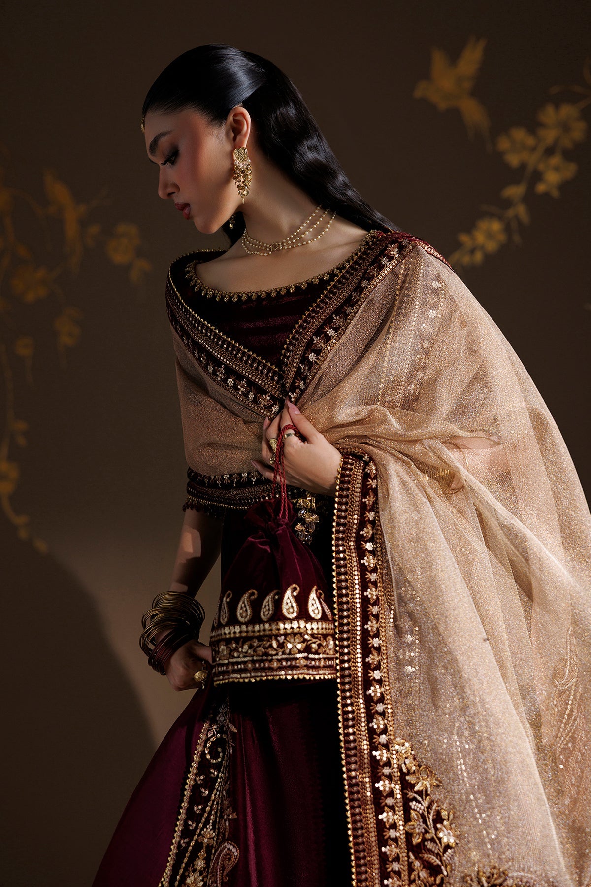 EMBROIDERED VELVET SF-4548