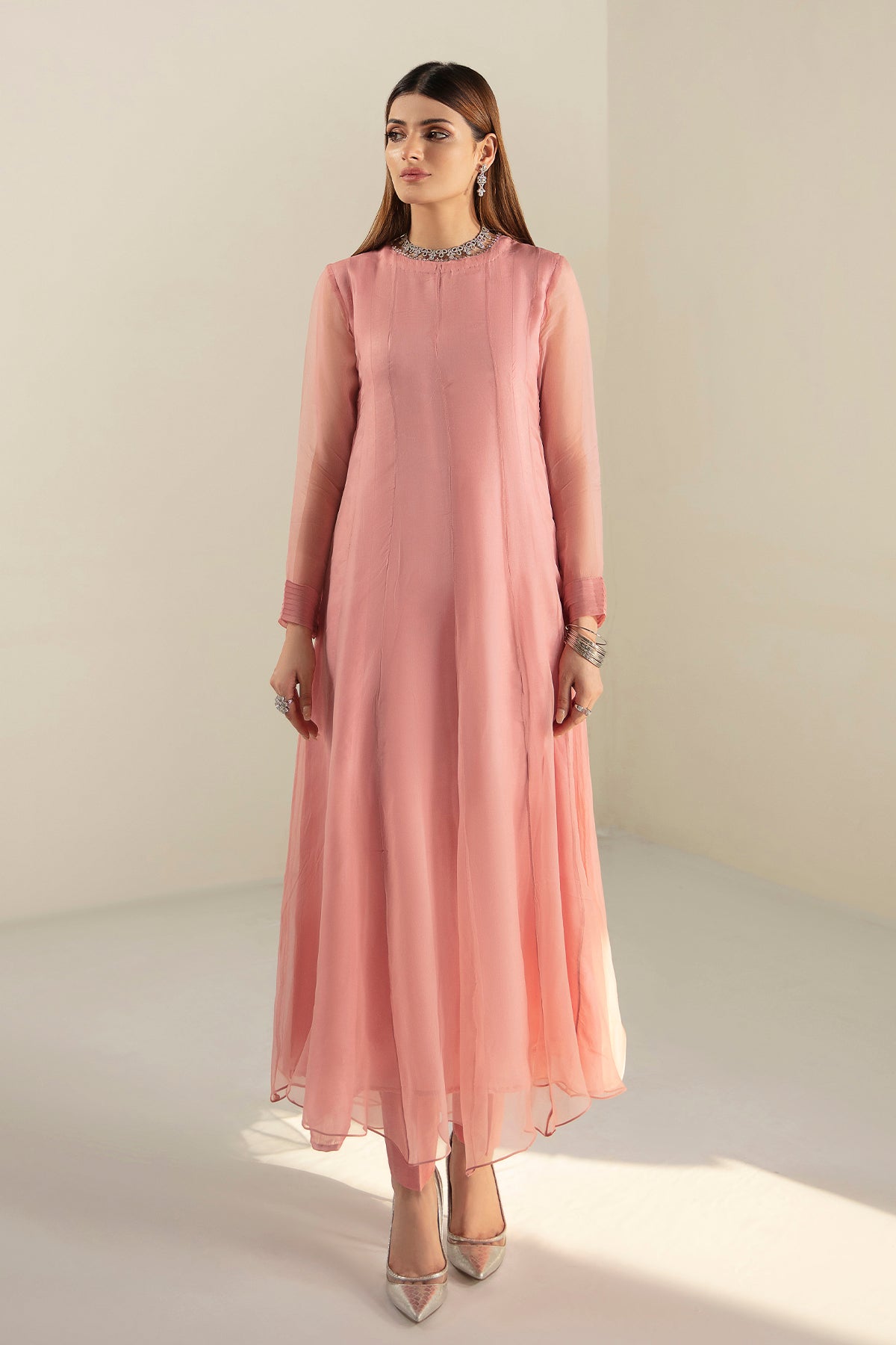 Plain chiffon frocks sale