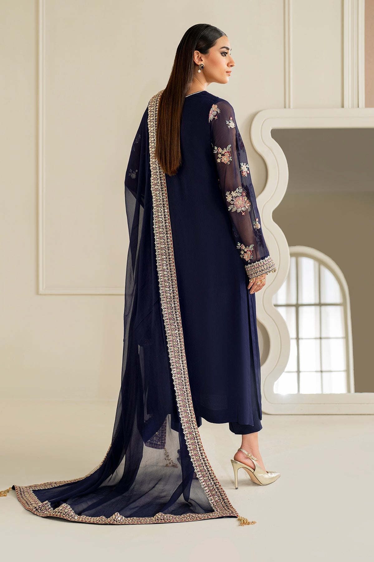 EMBROIDERED CHIFFON PR-1143