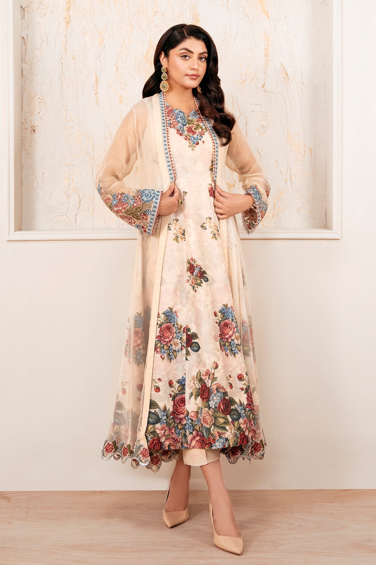 EMBROIDERED CHIFFON PR-1053