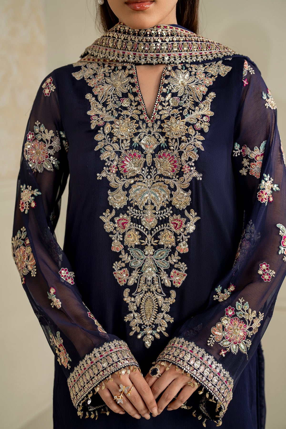 EMBROIDERED CHIFFON PR-1143