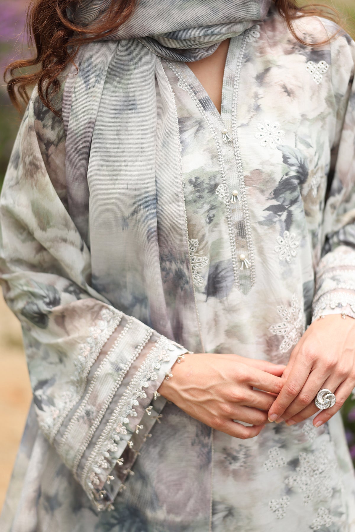EMBROIDERED PRINTED LAWN SF-4231