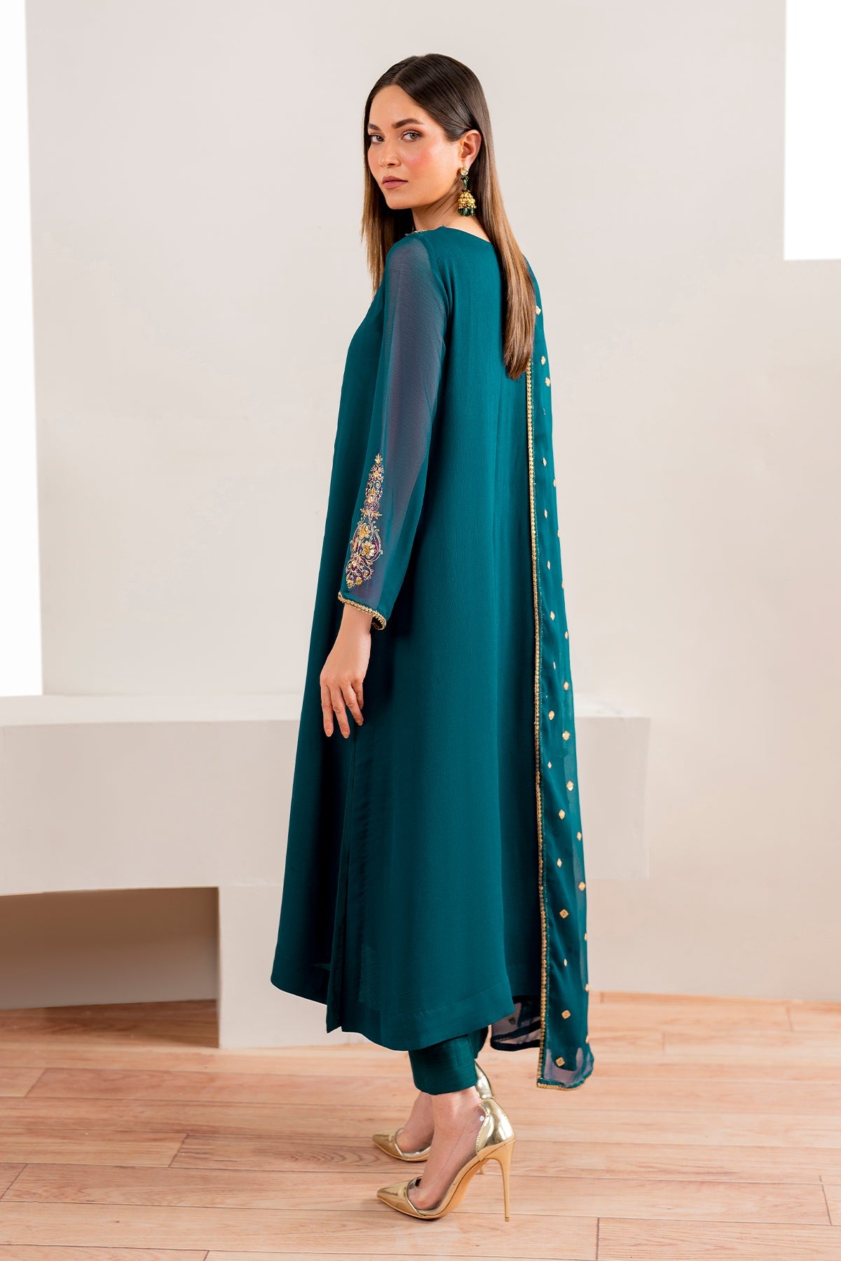 EMBROIDERED CHIFFON PR-982