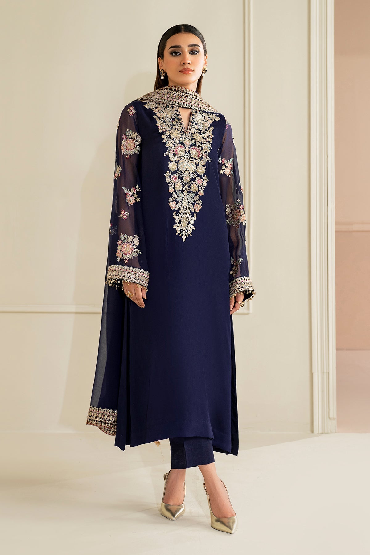EMBROIDERED CHIFFON PR-1143