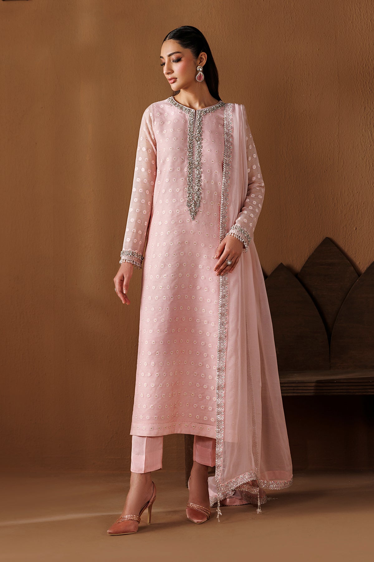 EMBROIDERED COTTON NET PR-1286