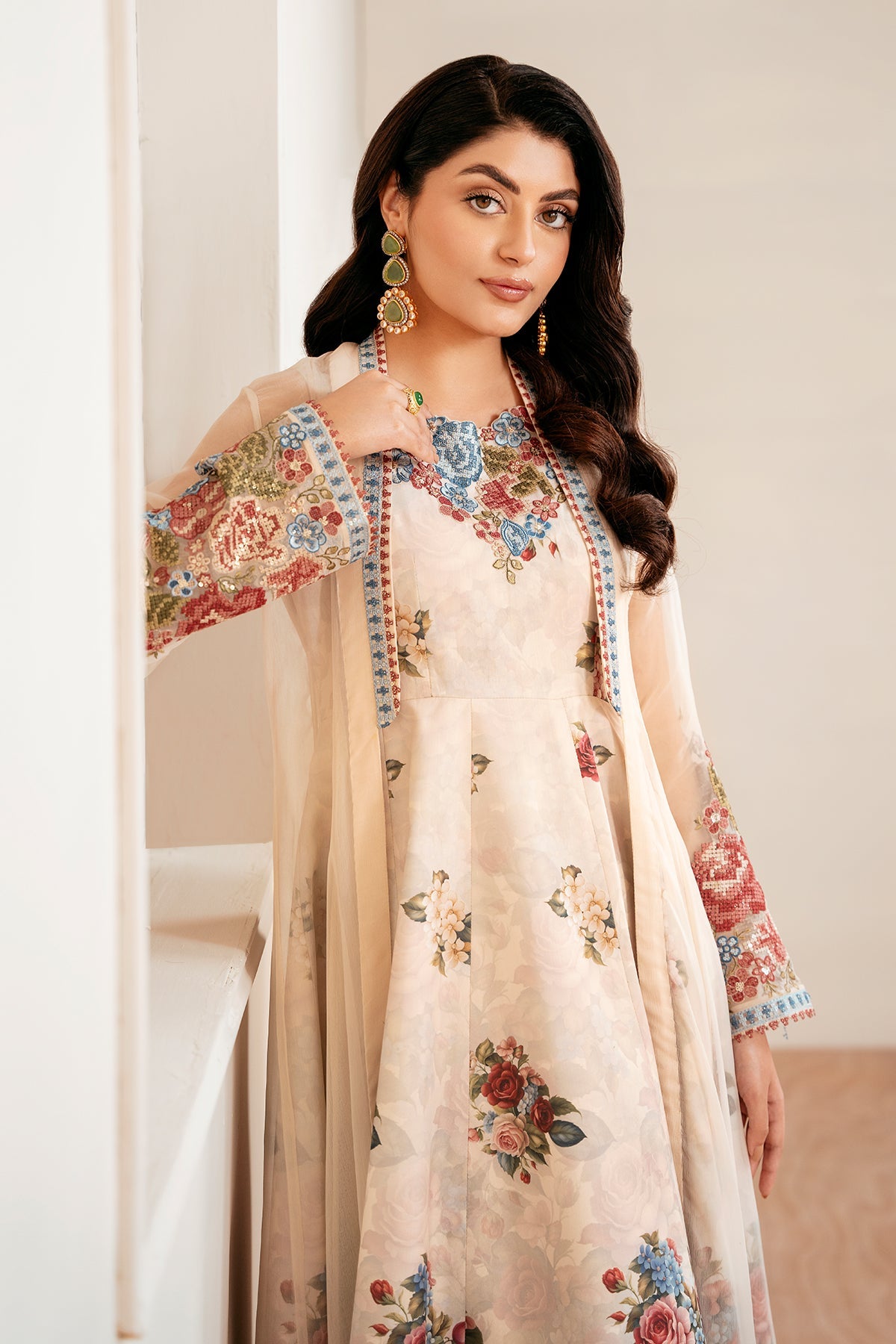 EMBROIDERED CHIFFON PR-1053