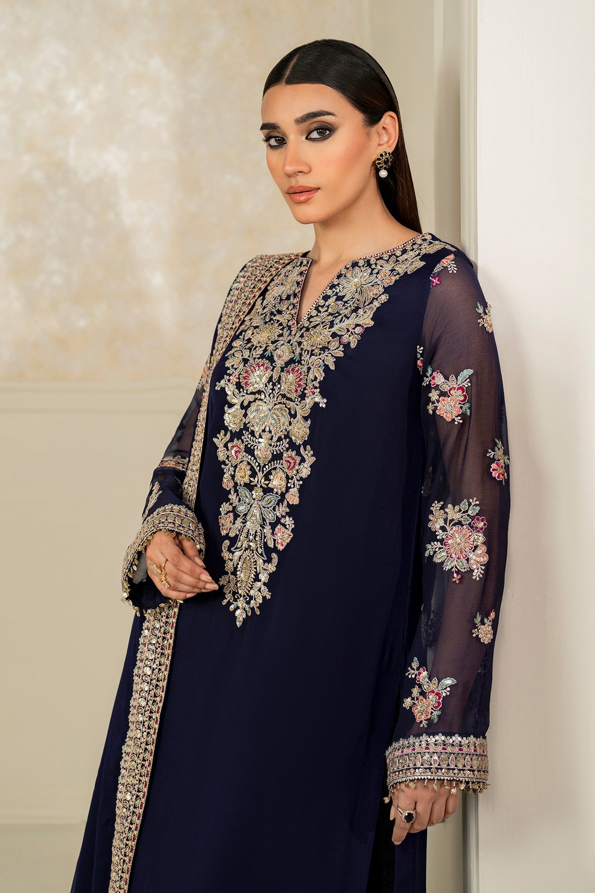 EMBROIDERED CHIFFON PR-1143