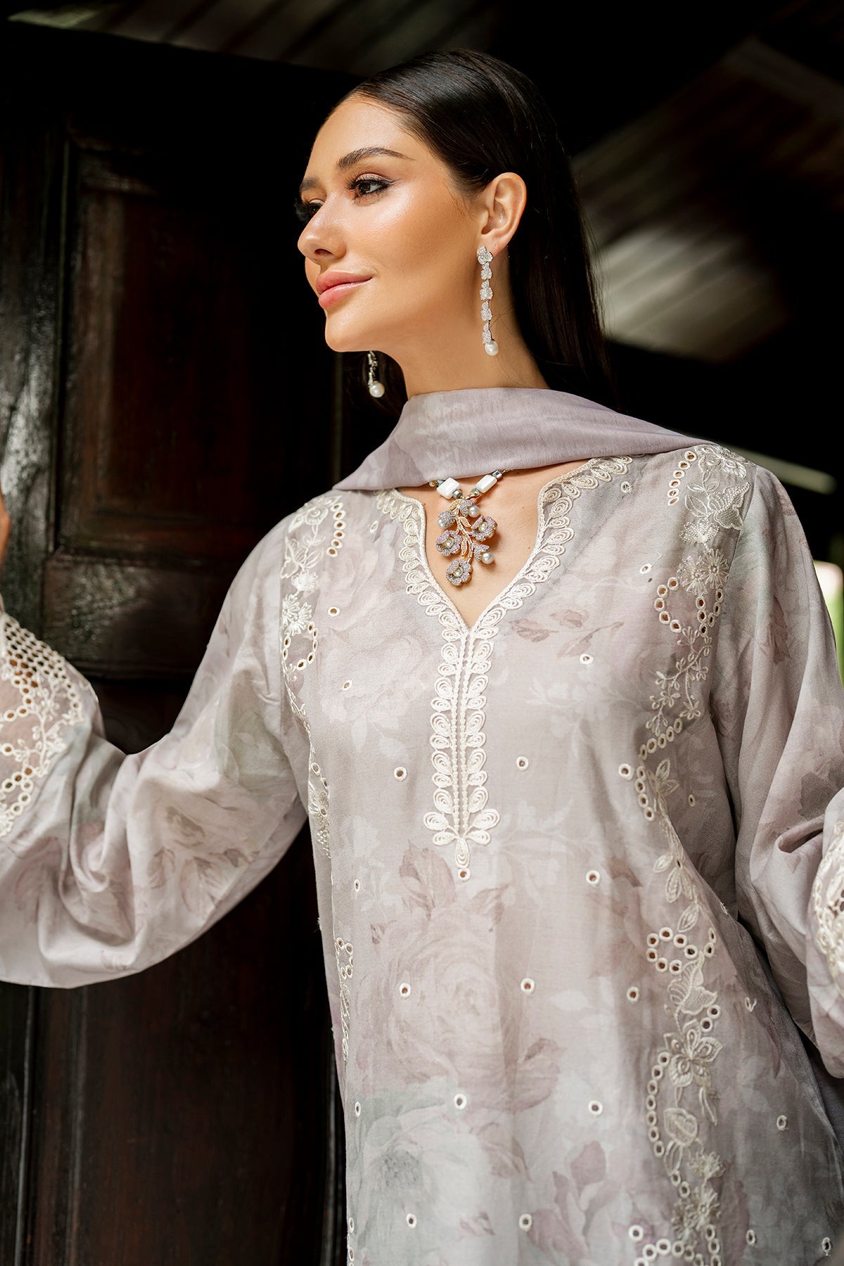 EMBROIDERED PRINTED LAWN SF-4267