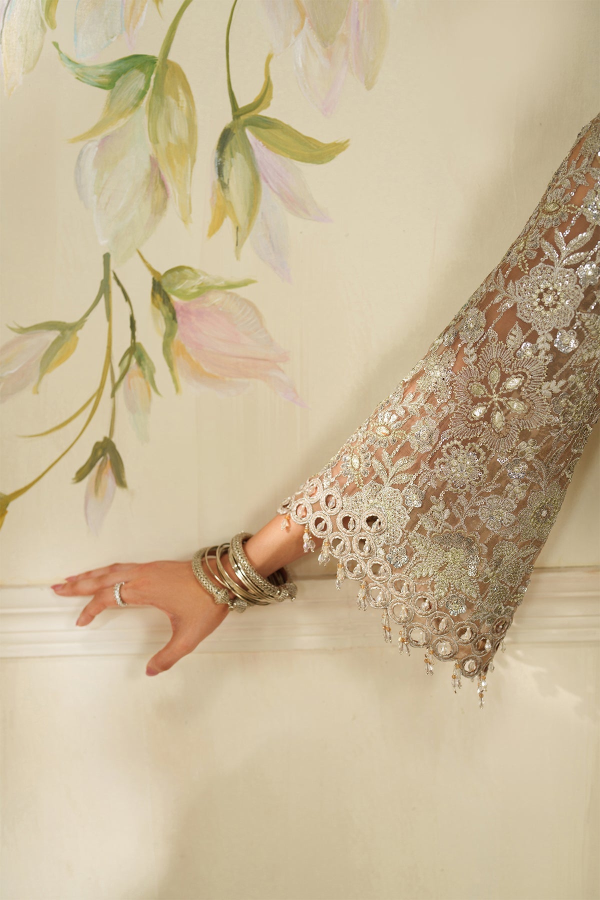 EMBROIDERED CHIFFON CH14-08 UNSTITCHED