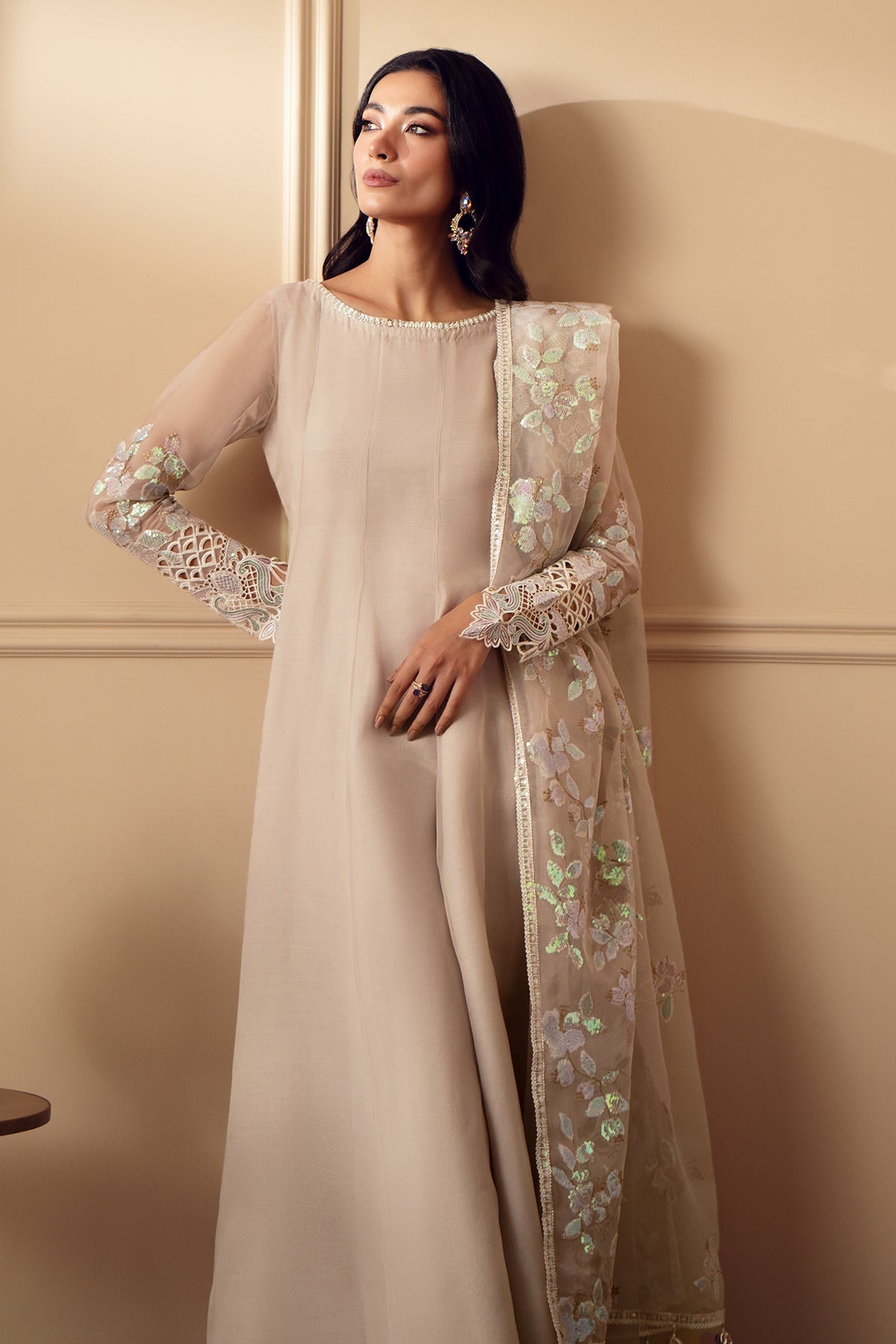 EMBROIDERED CHIFFON PR-893