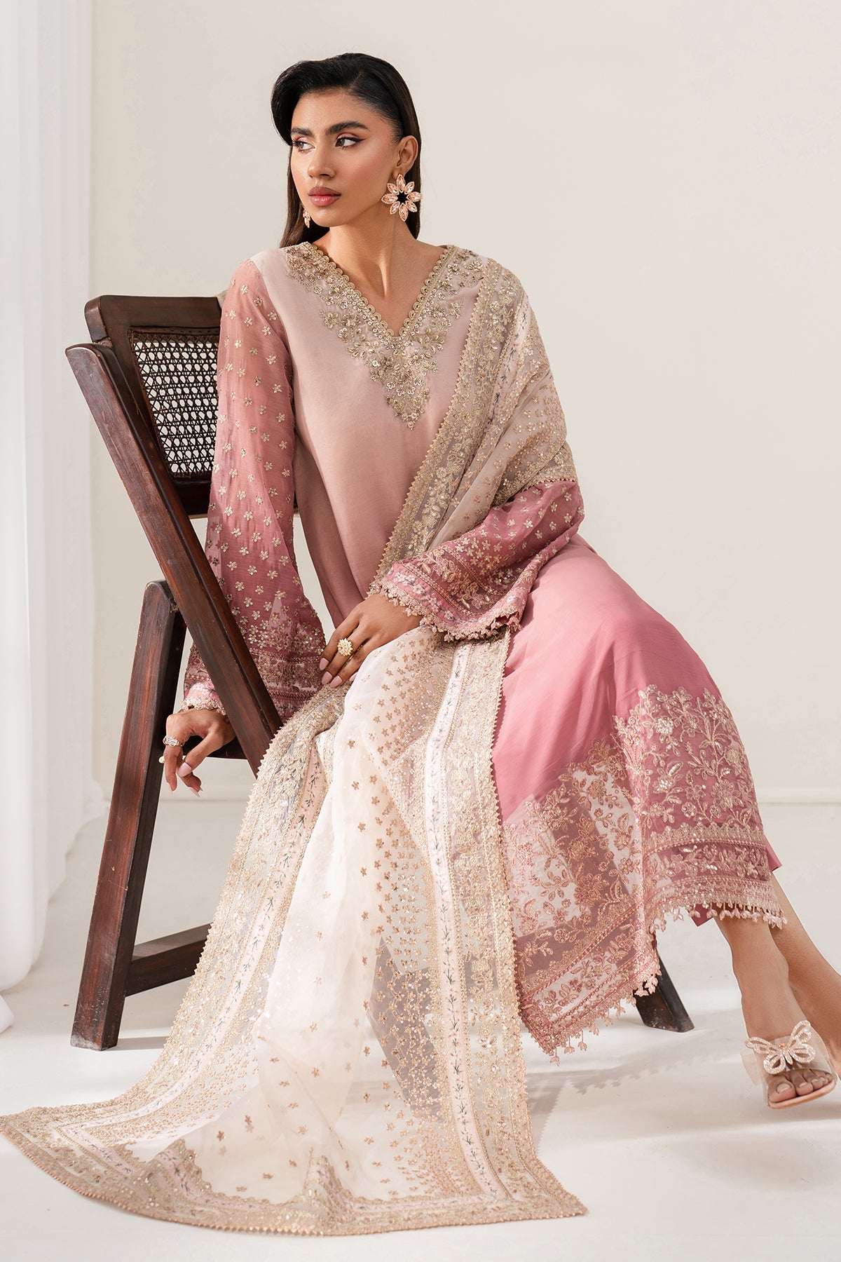 EMBROIDERED CHIFFON SF-4135