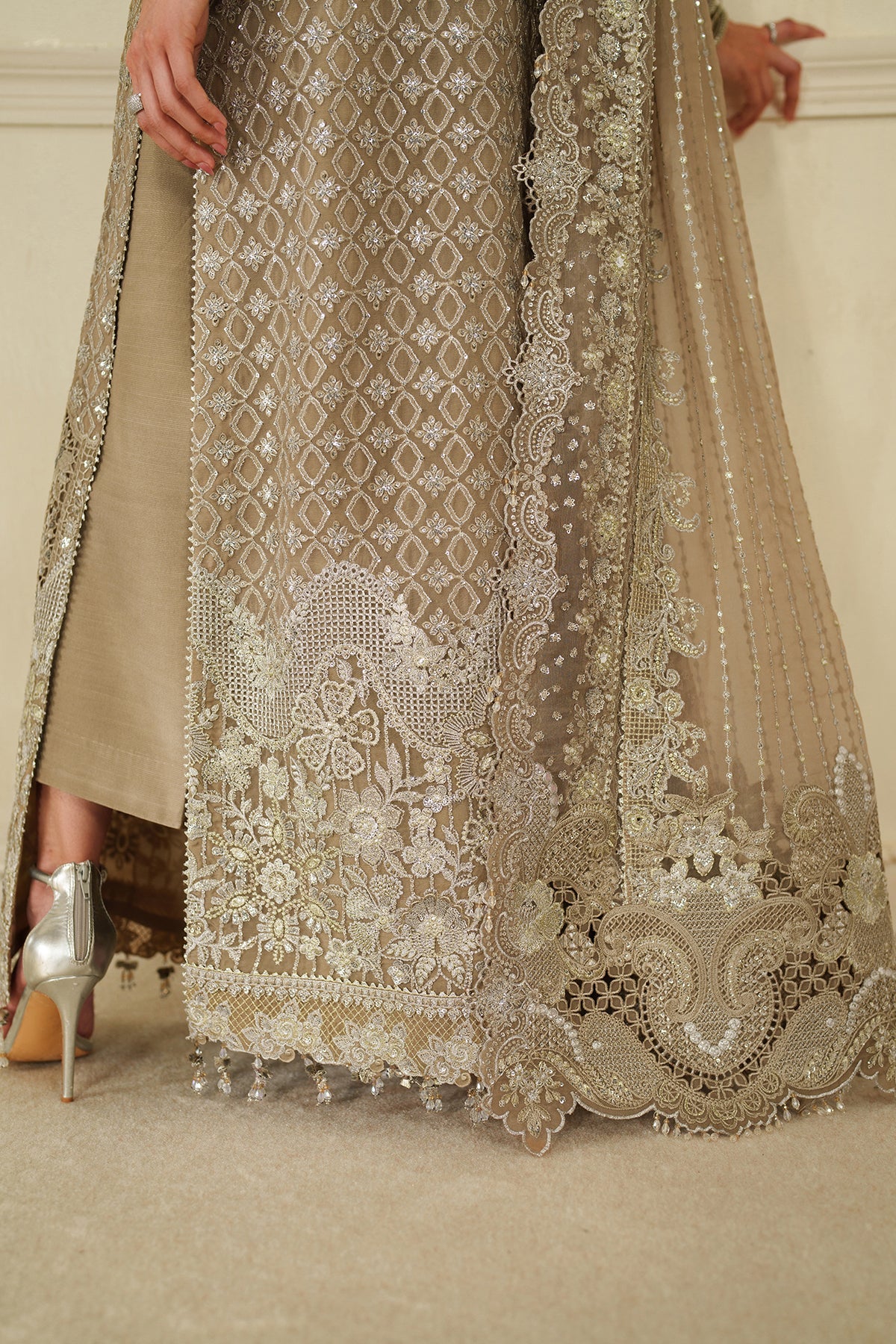 EMBROIDERED CHIFFON CH14-08 STITCHED